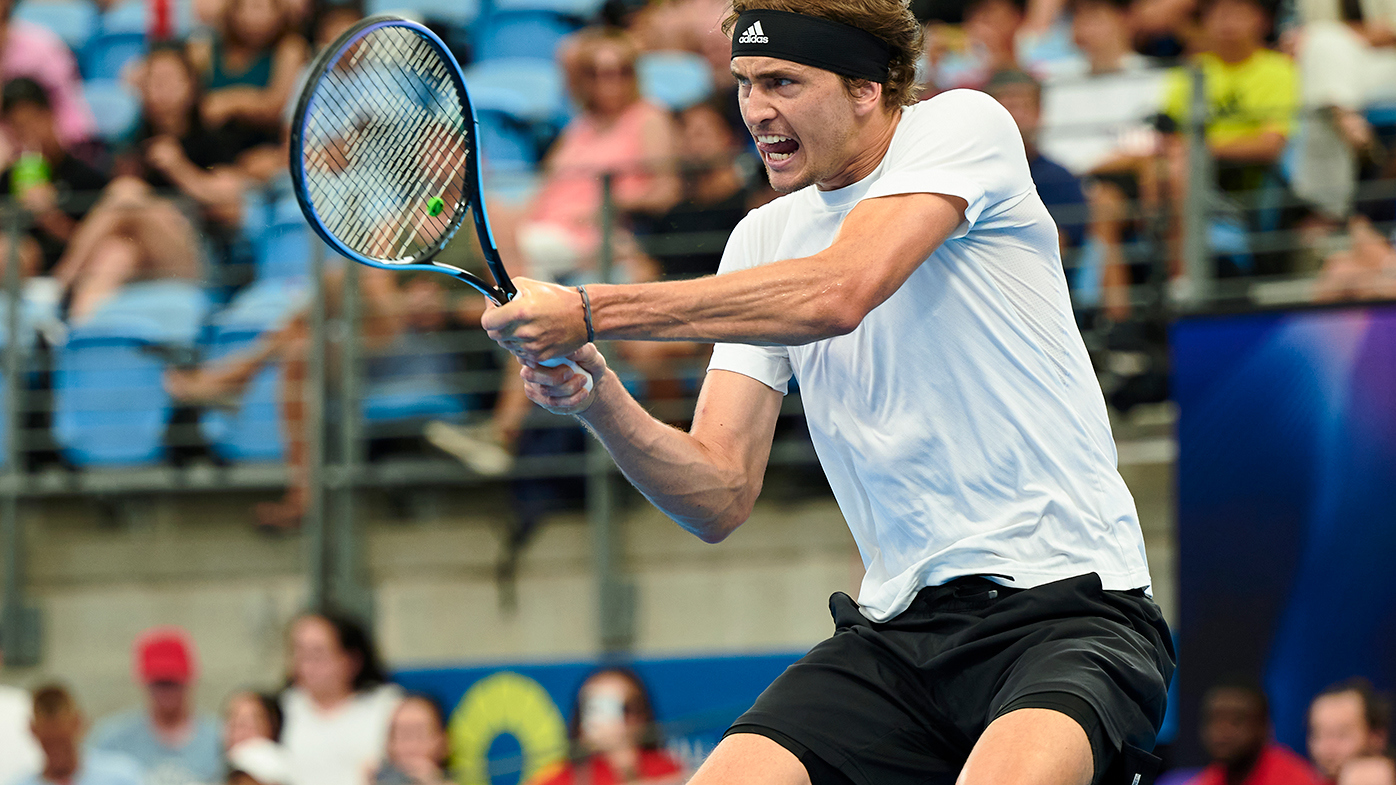 Alexander Zverev during his loss to Taylor Fritz.