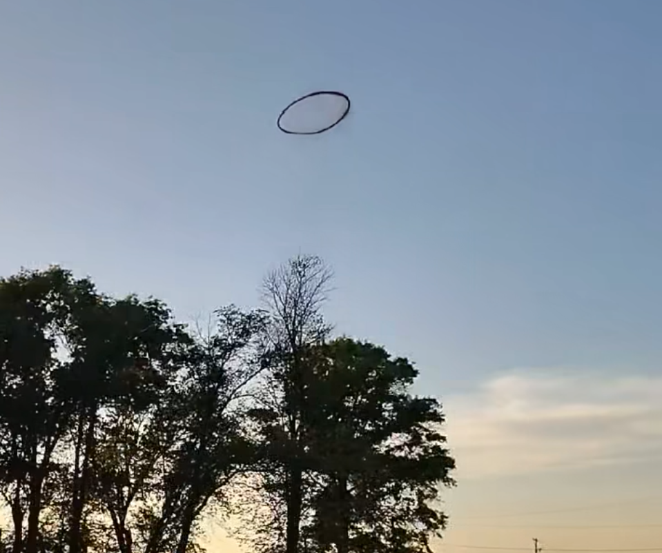 'Never seen anything like that': Mysterious black ring spotted in the sky