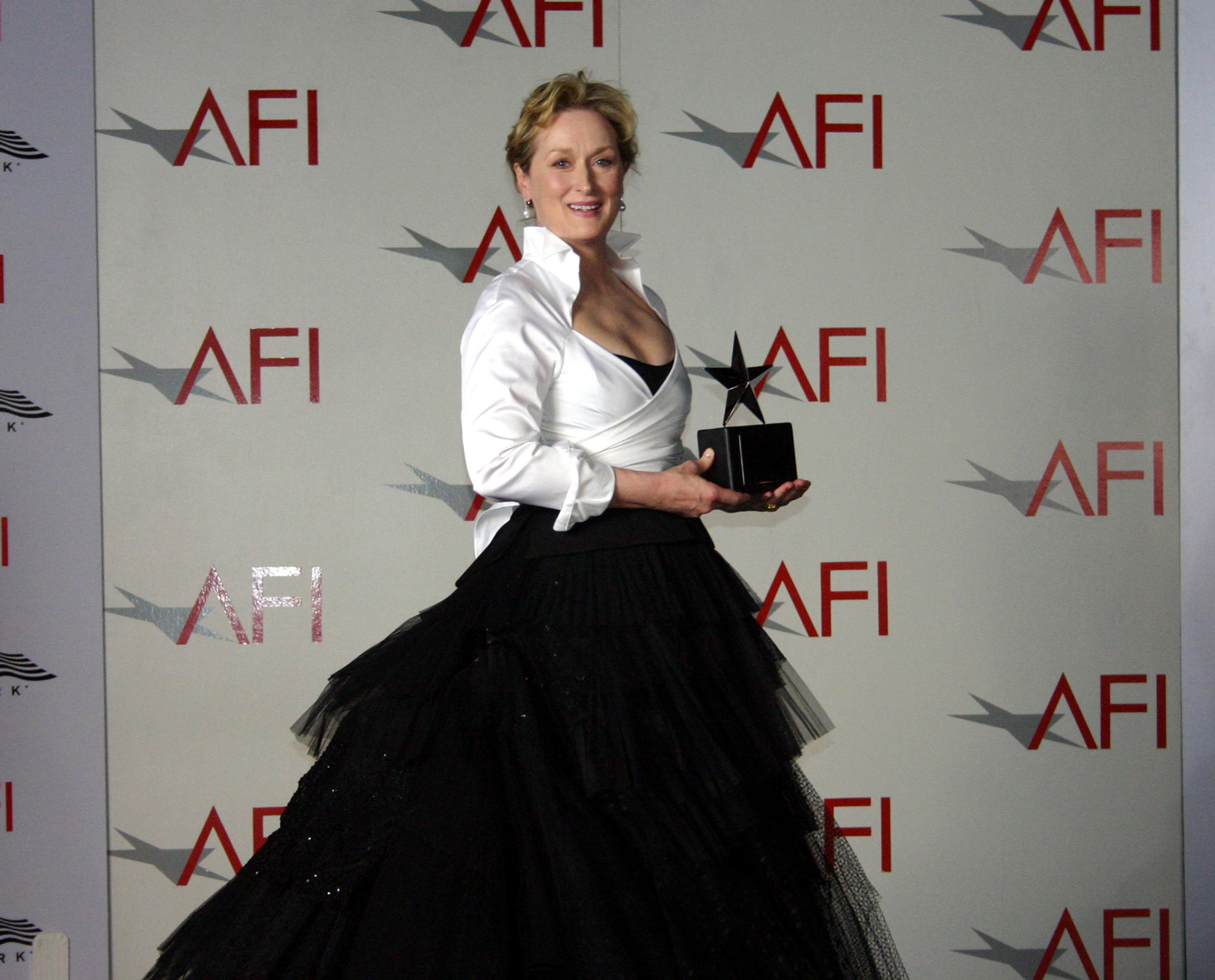 Meryl Streep attends the "32nd Annual AFI Lifetime Achievement Award: A Tribute to Meryl Streep" held at the Kodak Theatre, June 10, 2004 in Hollywood, California. (Photo by AFI via Getty Images)