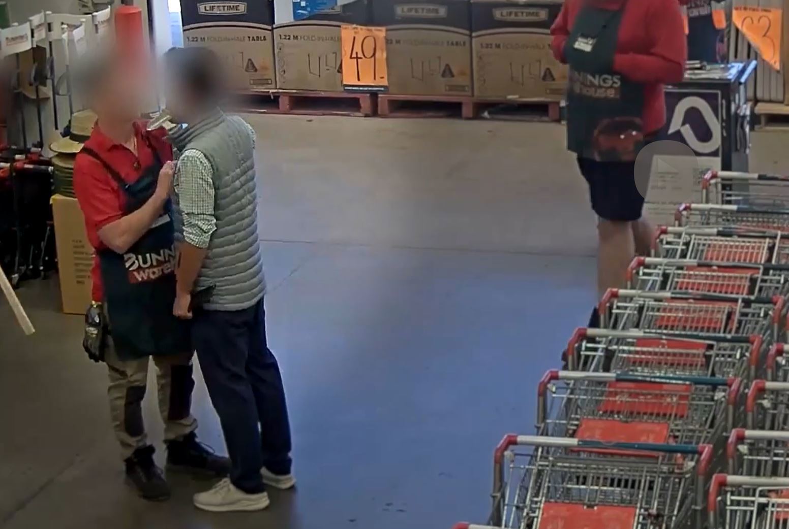 Bunnings issues CCTV footage of violent incidents