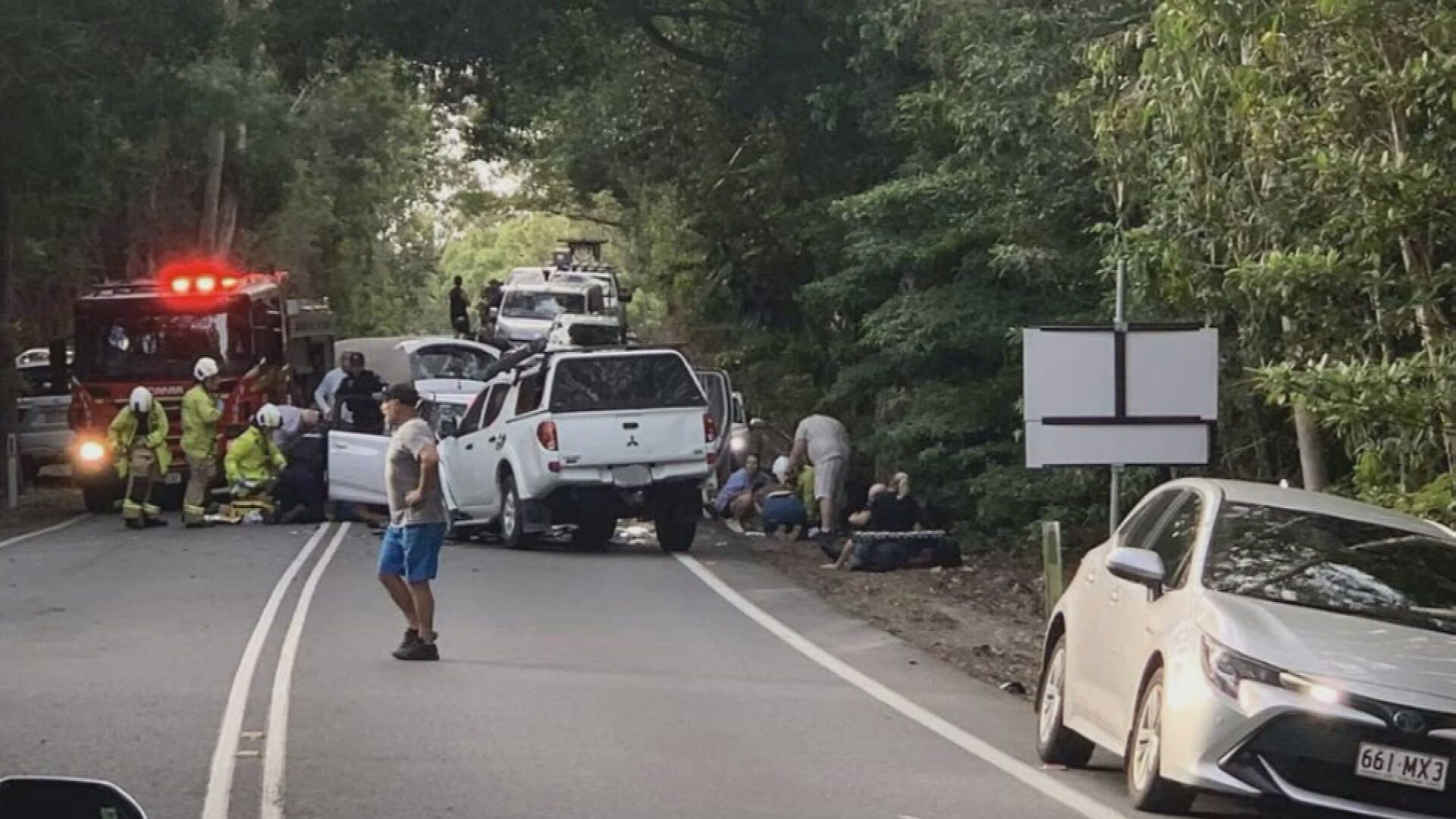 A﻿ woman and a baby have died, with another woman in a serious condition, following a crash in Far North Queensland yesterday afternoon.Emergency crews were called to the Captain Cook Highway shortly before 4pm yesterday following reports of a two-car crash.
Early investigations into the collision indicate that a Mitsubishi Triton utility struck a Mazda MX-5 before colliding with an MG3 hatchback south of the intersection of Reynolds Road.