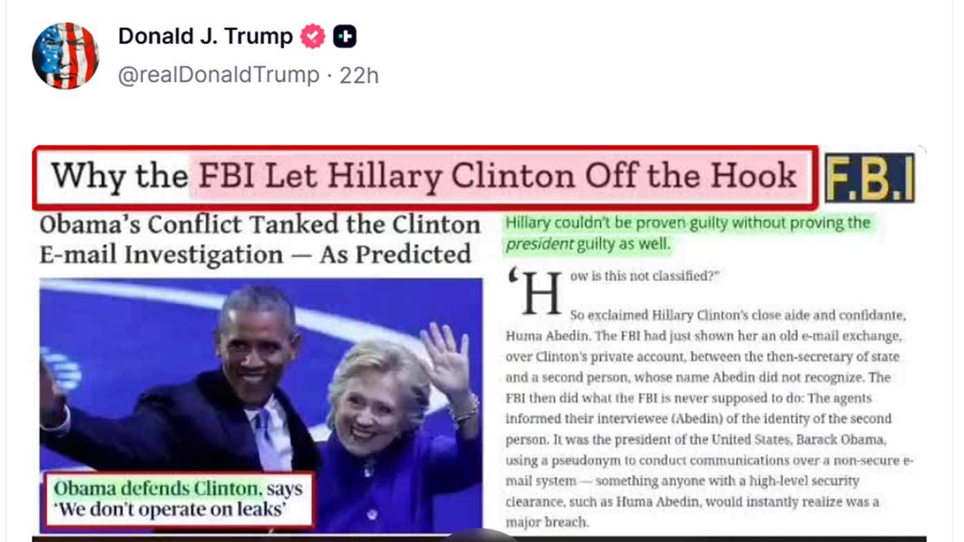 Donald Trump was posting conspiracy theories overnight.