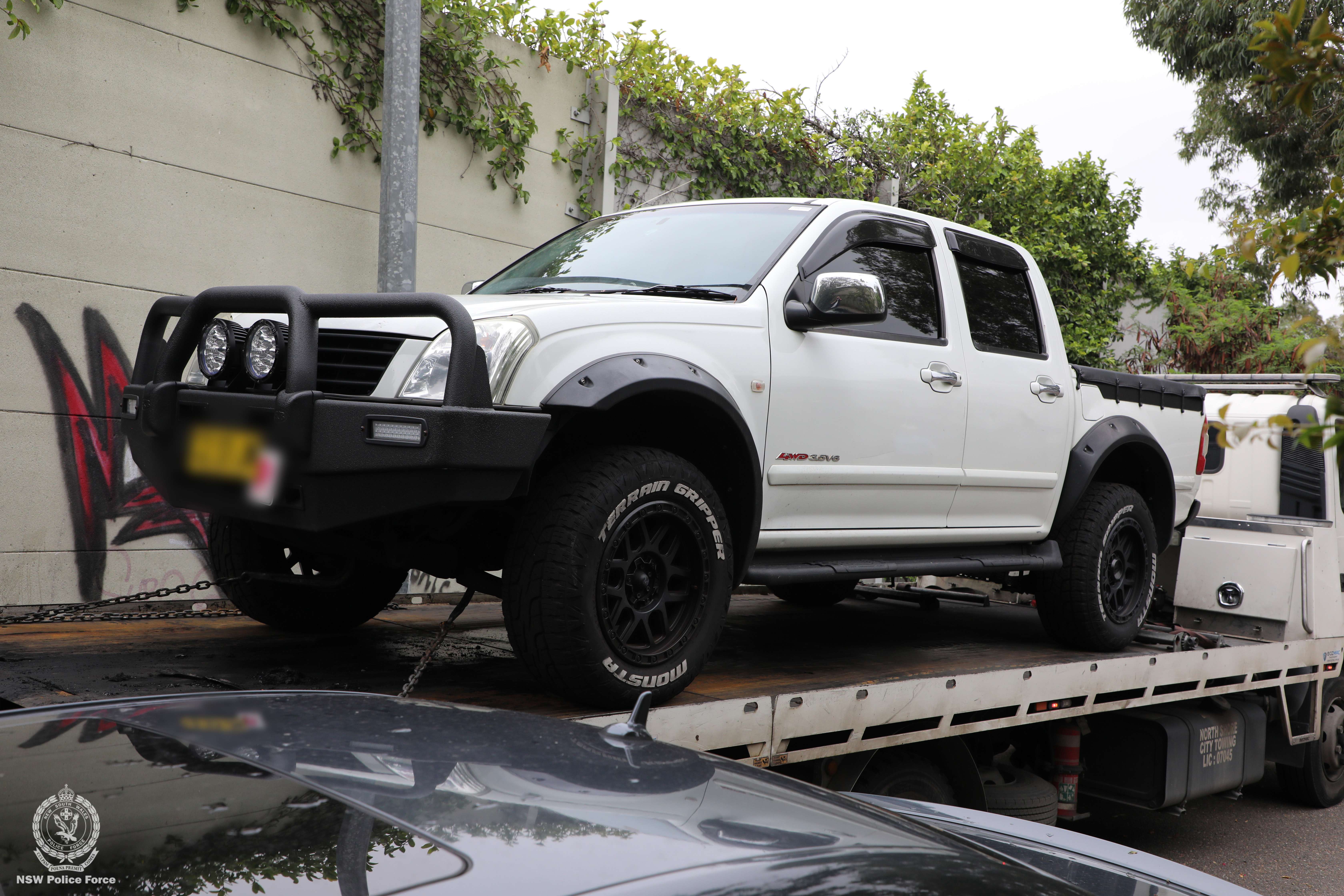 Officers yesterday raided four properties seized three vehicles.