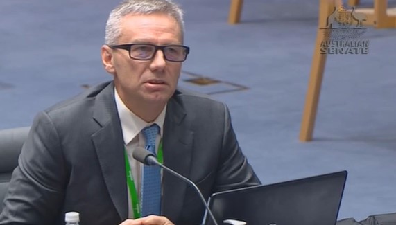 Australian National Audit Office's Brian Boyd during a Senate committee appearance in July.