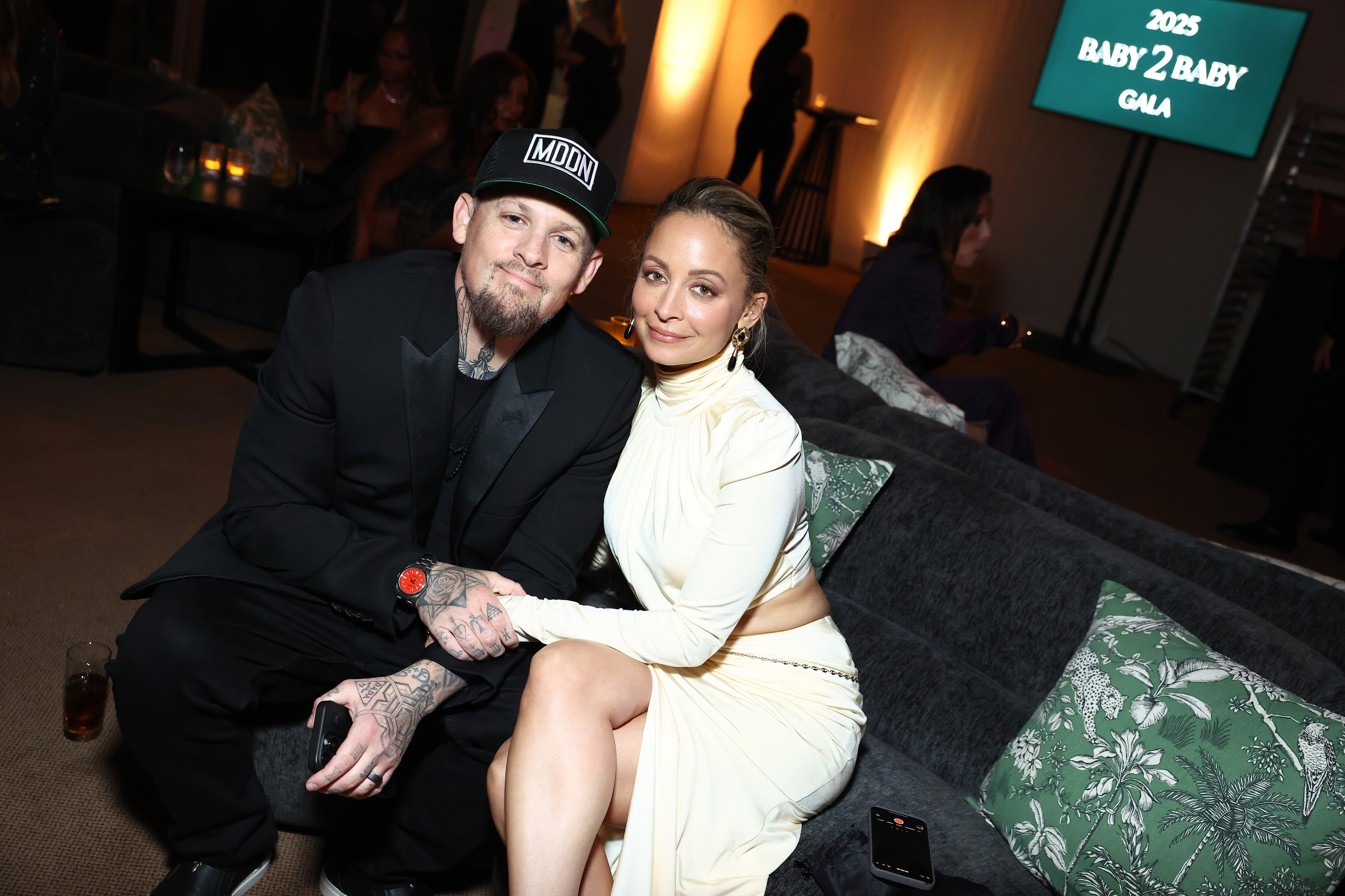 Joel Madden and Nicole Richie attend the 2025 Baby2Baby Gala Presented By Paul Mitchell at Pacific Design Center on November 08, 2025 in West Hollywood, California.