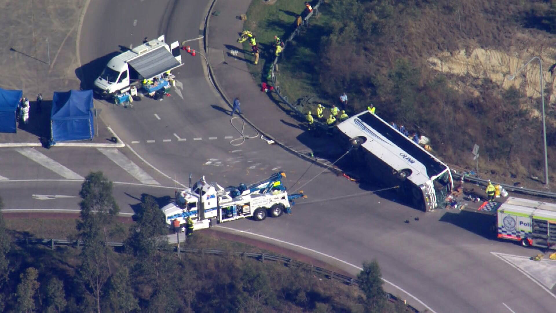 The bus crash in the Hunter Valley killed 10 people.