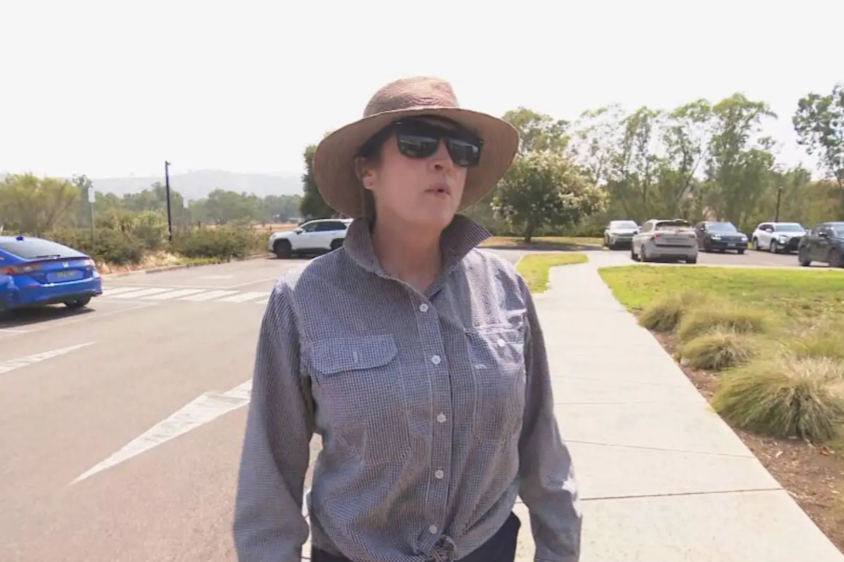 A woman was seen shouting "shame on you" to Jacinta Allan as she walked towards a press conference in Alexandra, Victoria.