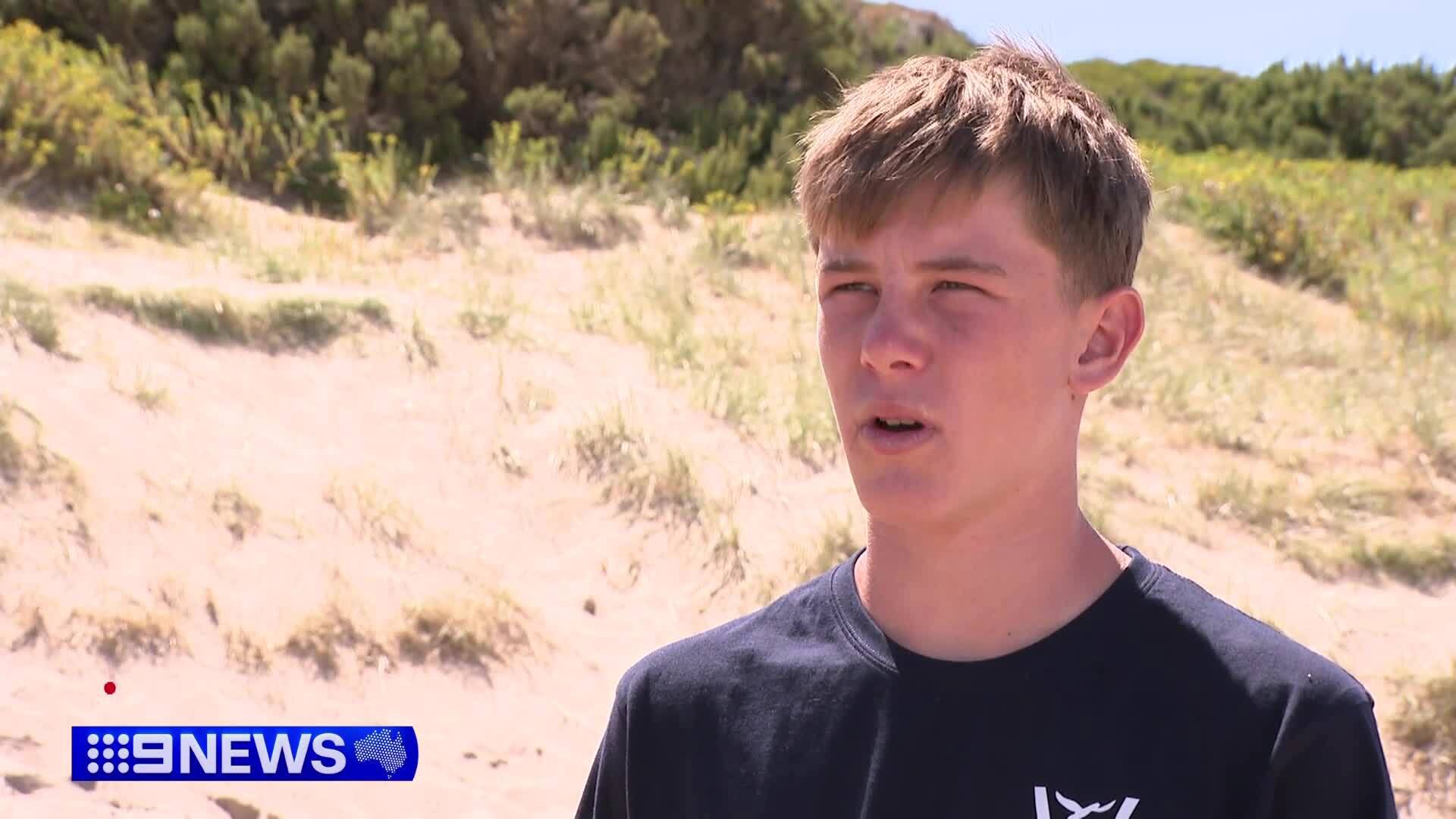 Boy, 13, saves two teenage girls from dangerous rip at Venus Bay