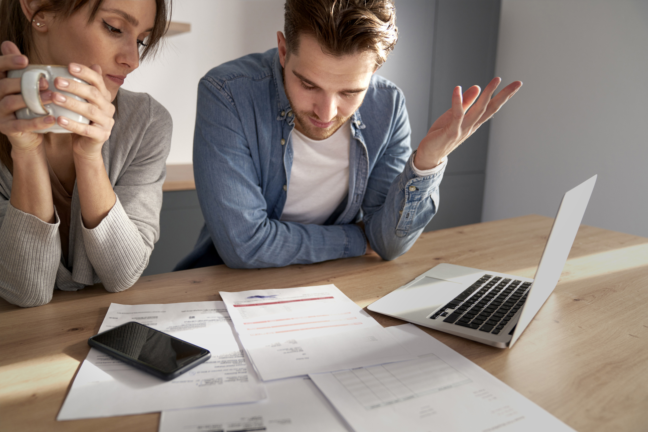 Mortgage couple stock photo