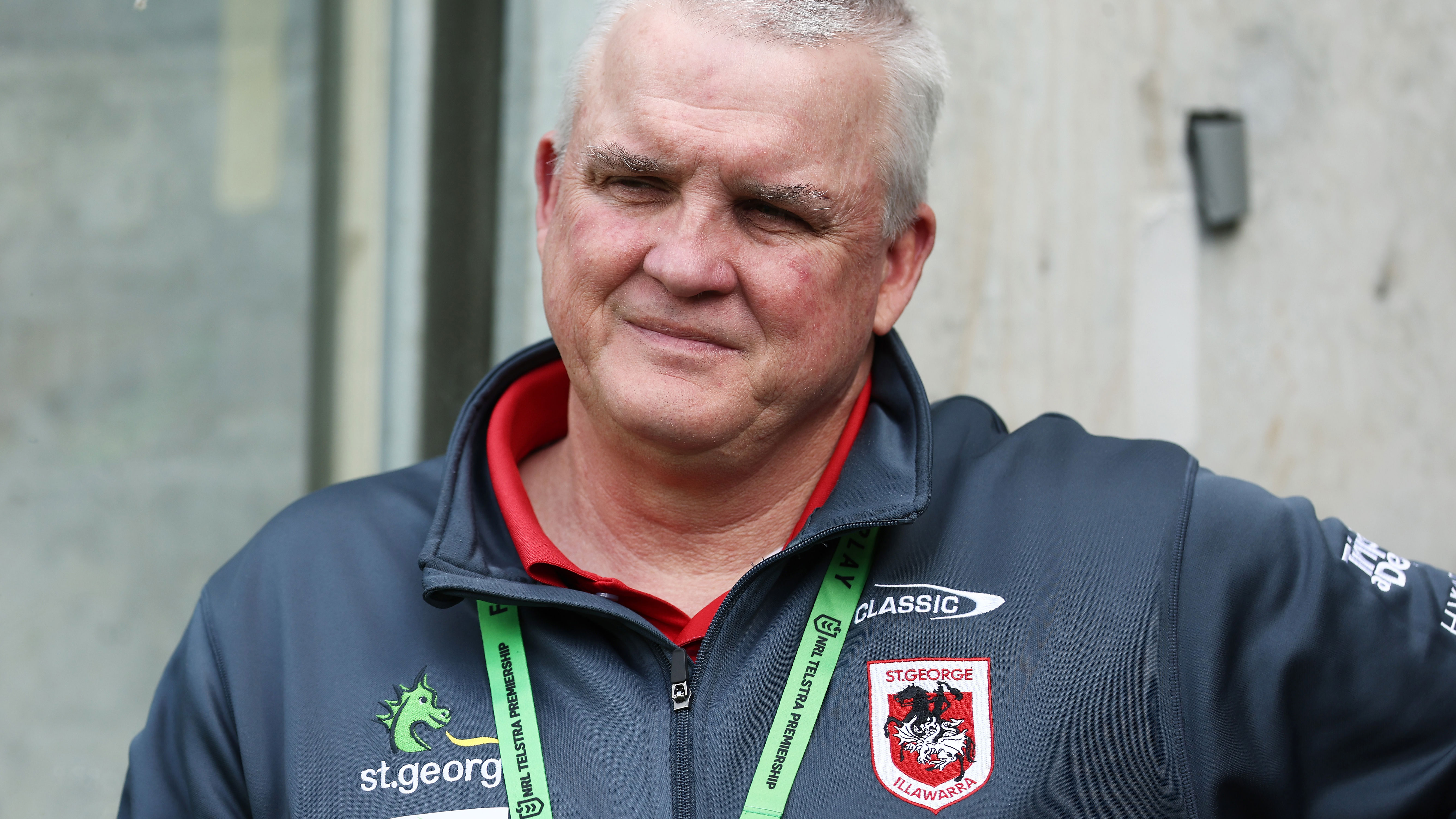 Dragons head coach Anthony Griffin looks on during his side's round 24 match against the Wests Tigers.