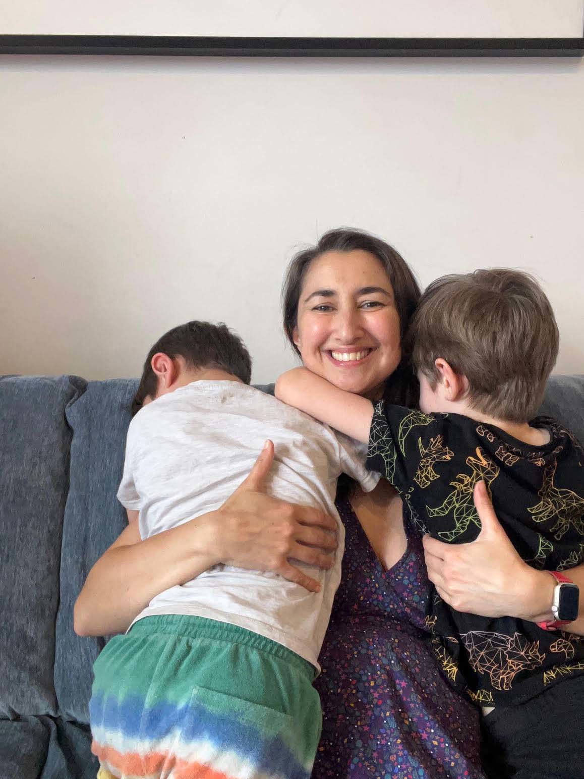 Kerith Whittigan, 43, from Melbourne says she has noticed how tanned the skin of her son Elliot, seven, is becoming, despite sending him to school wearing sunscreen.