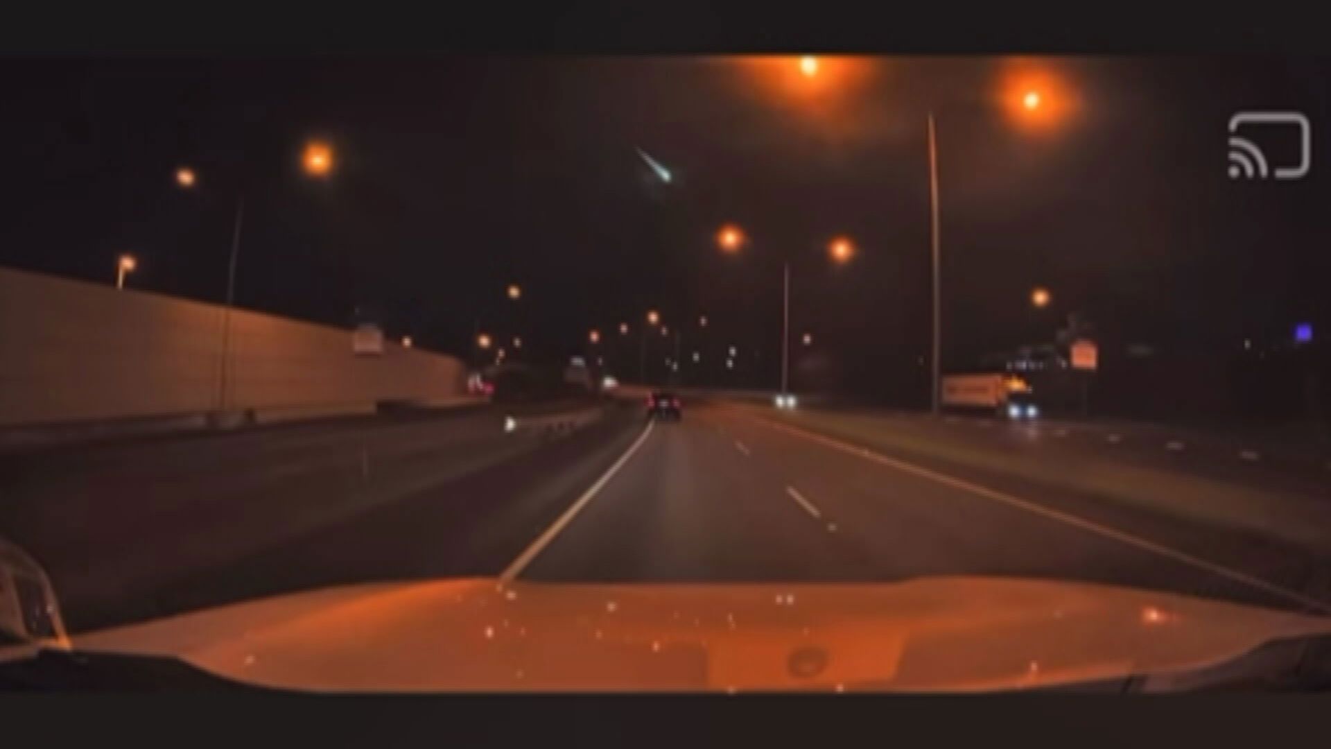 Meteor shower in eastern Australia