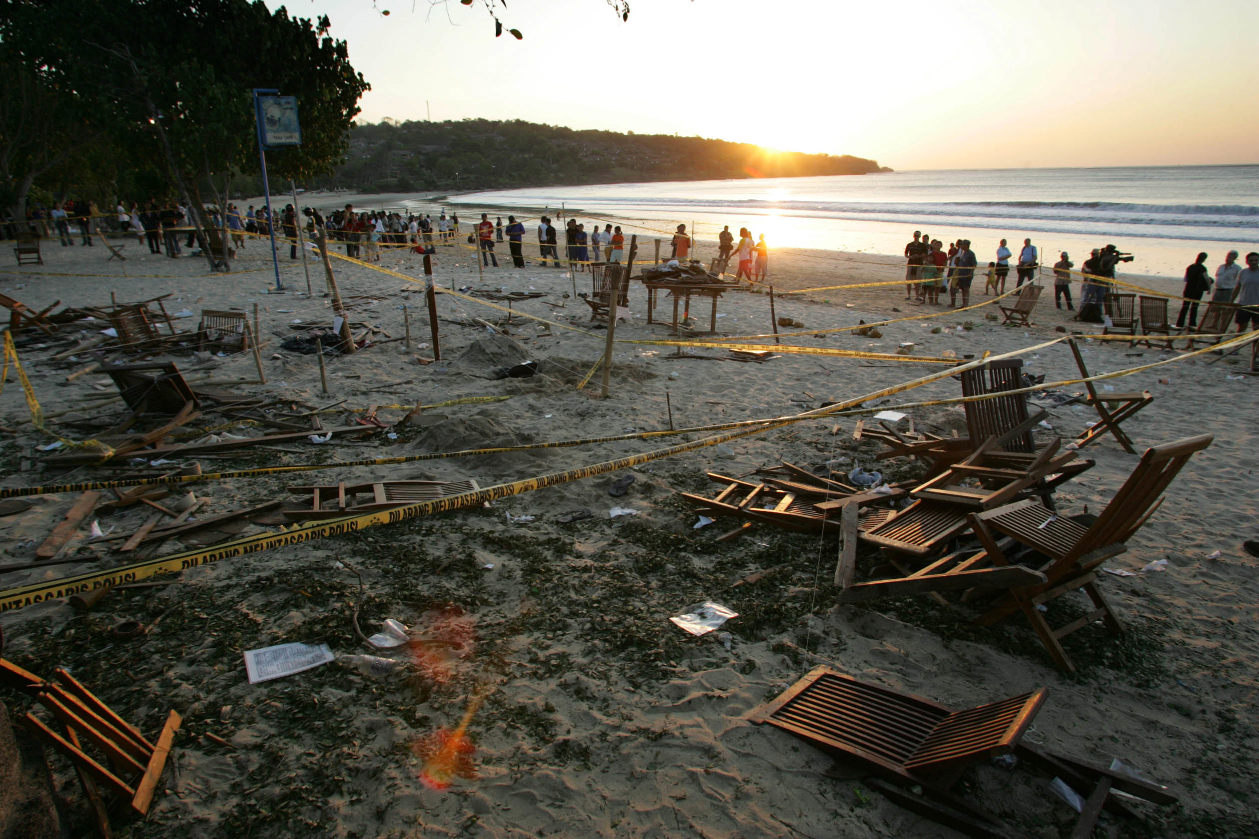 The sun setting at Jimbaran Bay following the 2005 Bali bombings, 
