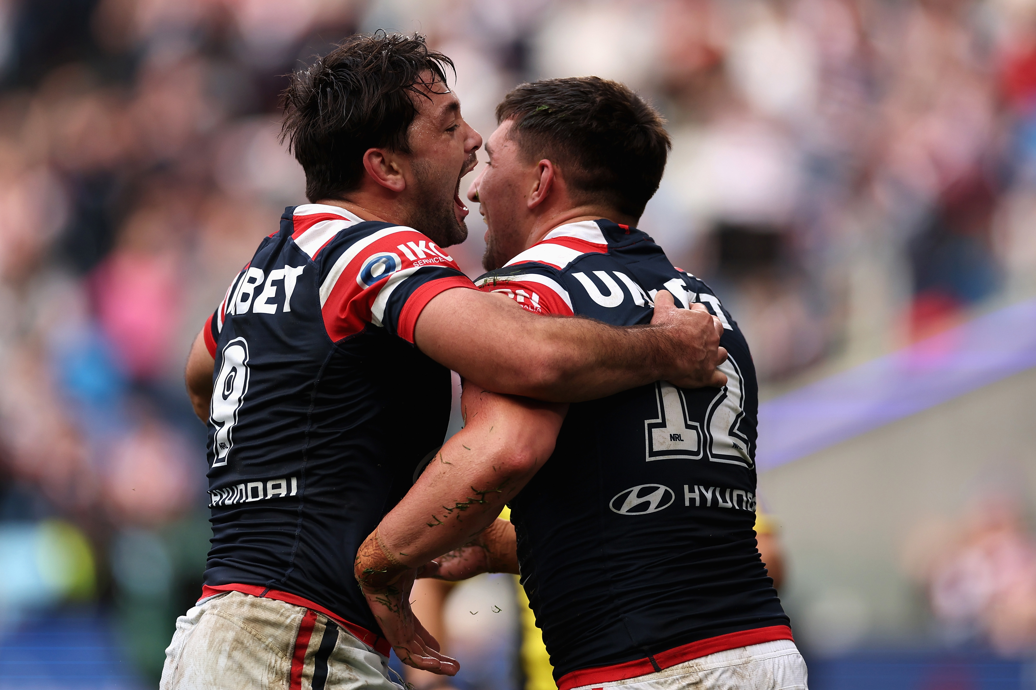 Brandon Smith and Victor Radley during their time together at the Roosters.