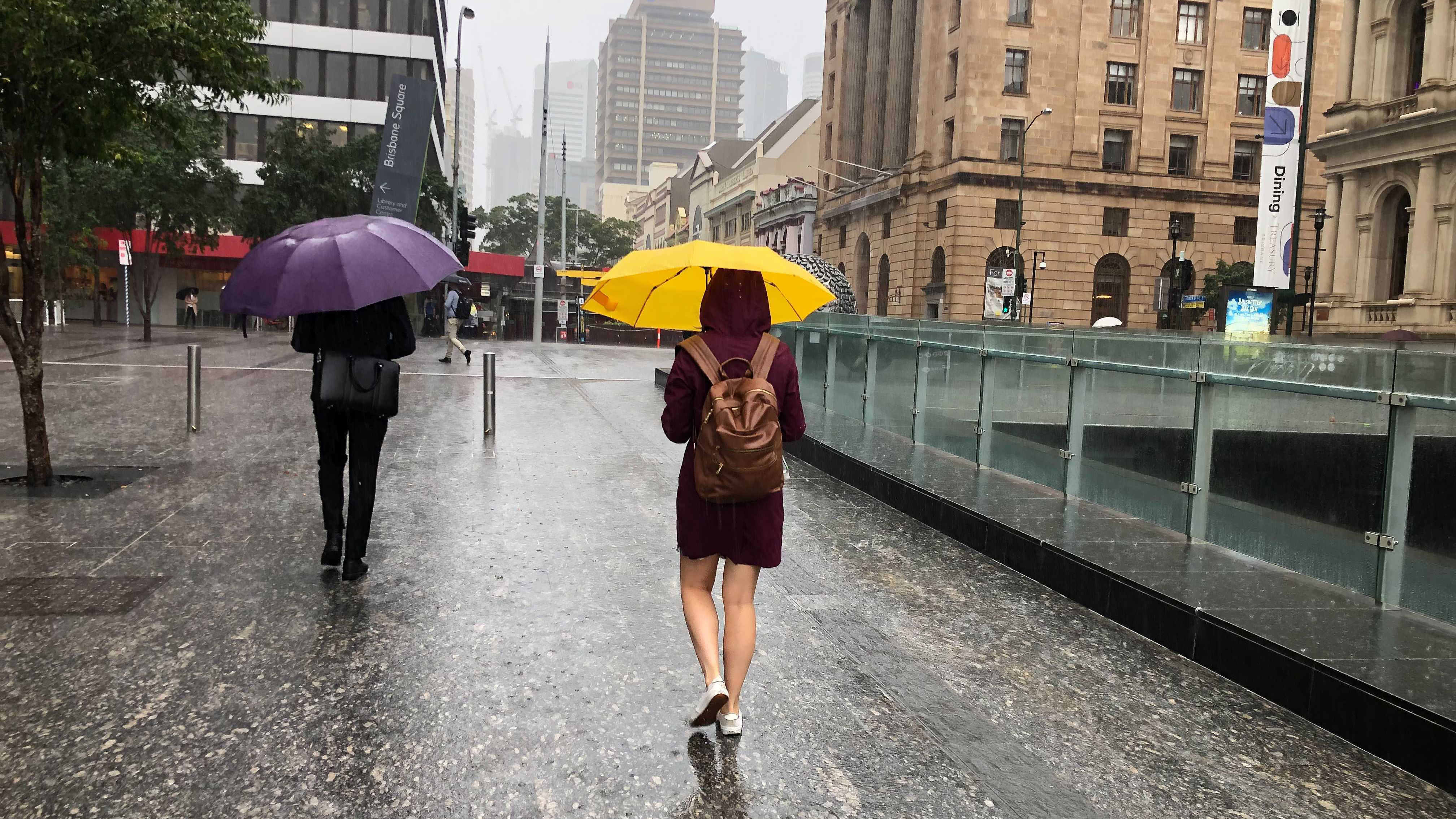 Wet weather in Brisbane.