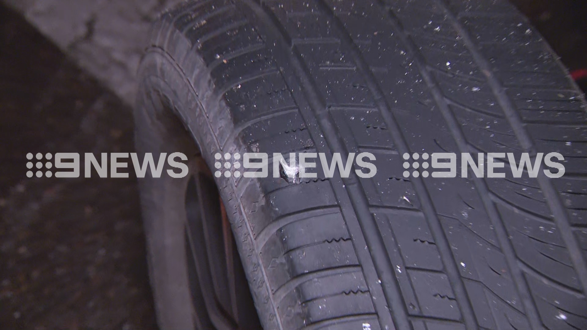 Major highway shut after truck debris shreds tyres of dozens of cars