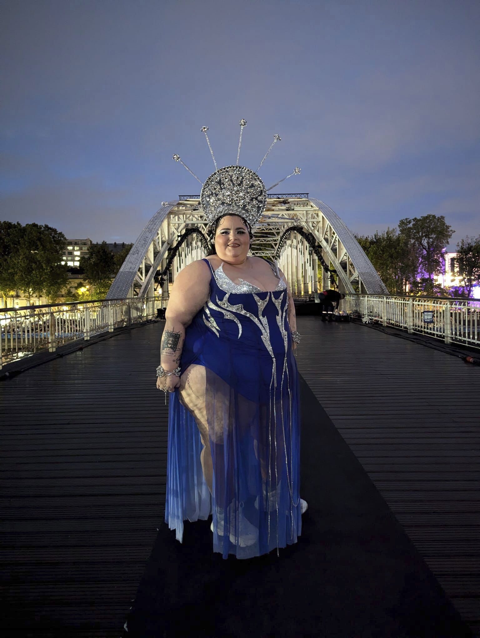 DJ Barbara Butch poses for a photo before the opening ceremony of the 2024 Summer Olympics in Paris, France, Friday, July 26, 2024.