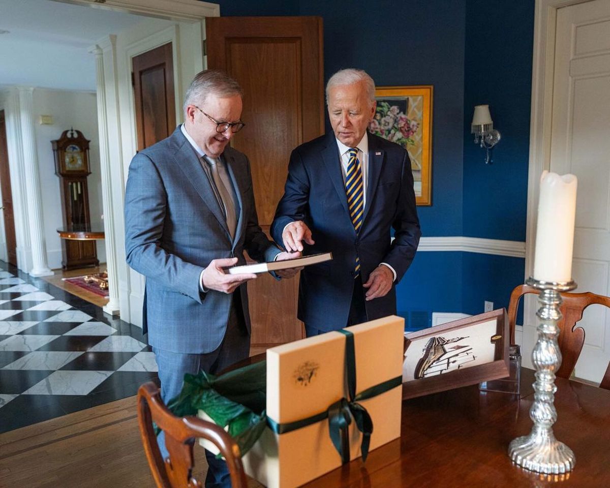 Prime Minister Anthony Albanese joined US President Joe Biden for a meeting at his home in Wilmington