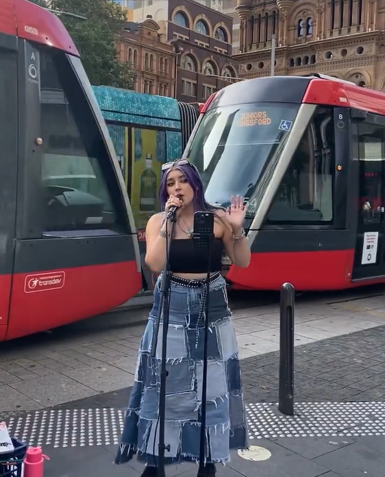 Ūla has been busking along Sydney's popular George Street and at Pitt Street Mall since she was a teenager.
