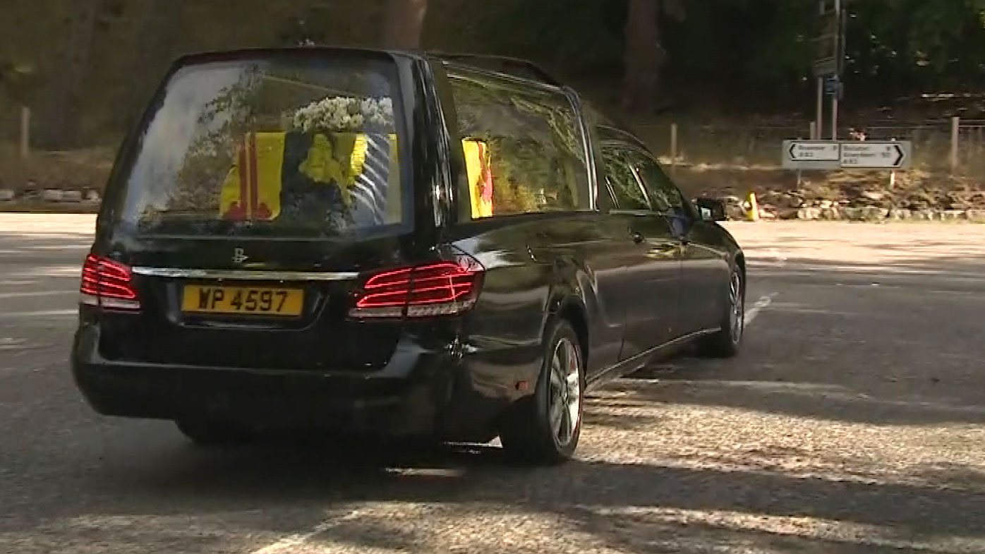 The wreath on the Queen's coffin features flowers cut from her own estate.