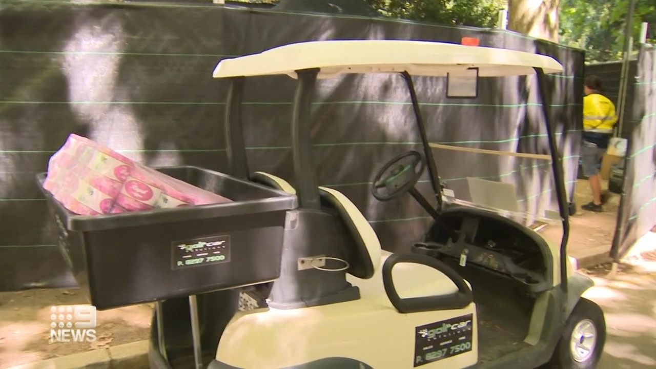 A pair of buggy bandits have been arrested and charged after stealing a golf buggy from a music festival while allegedly under the influence.