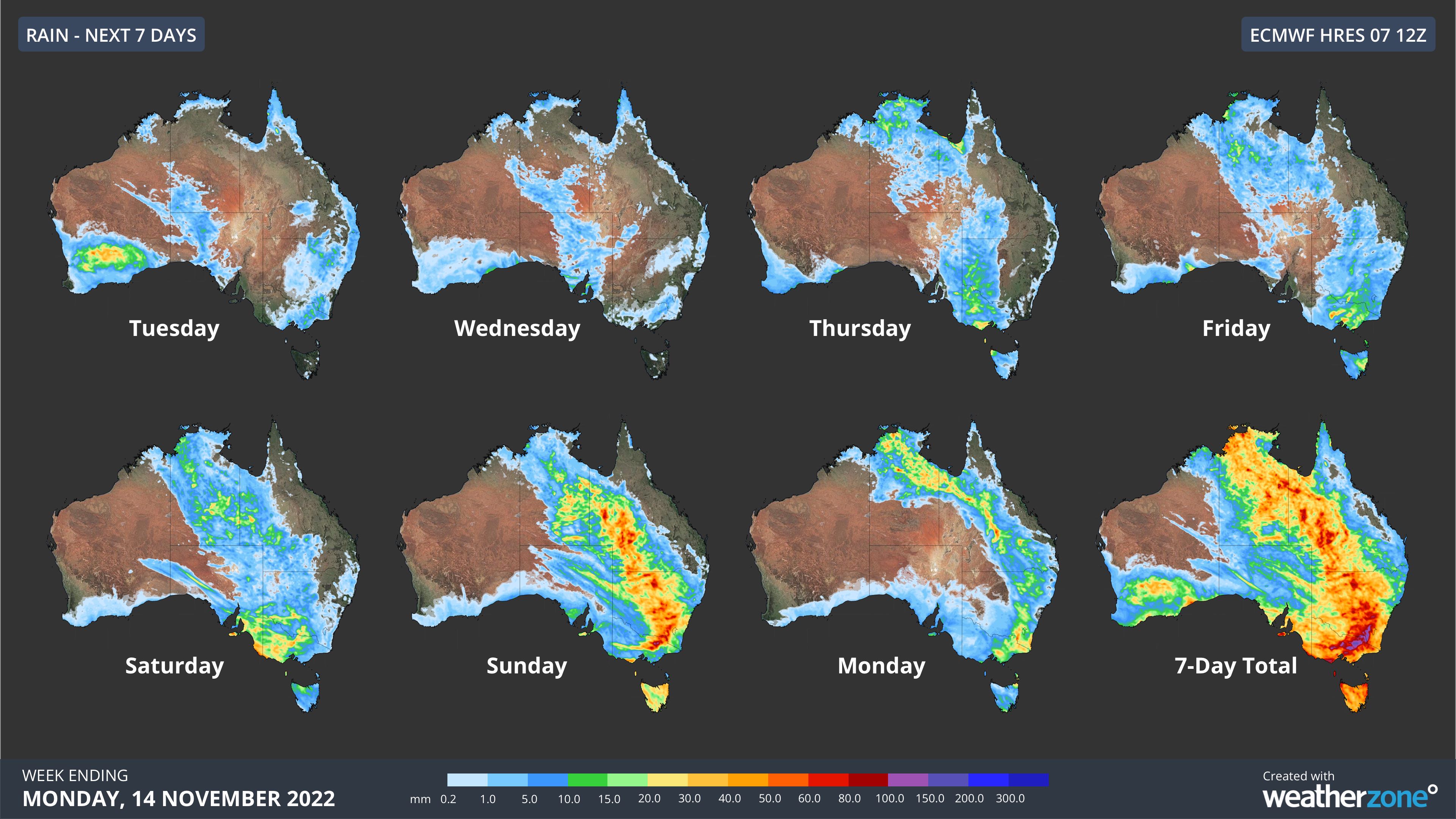 The system is threatening to drop heavy rain over parts of the east coast. 