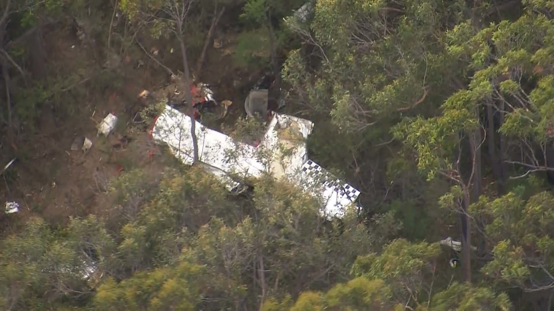Reports were made at 11.50am that the two aircraft collided near Napperfield Airfield, in Wedderburn, near Appin﻿.One of the planes crashed in nearby bushland.