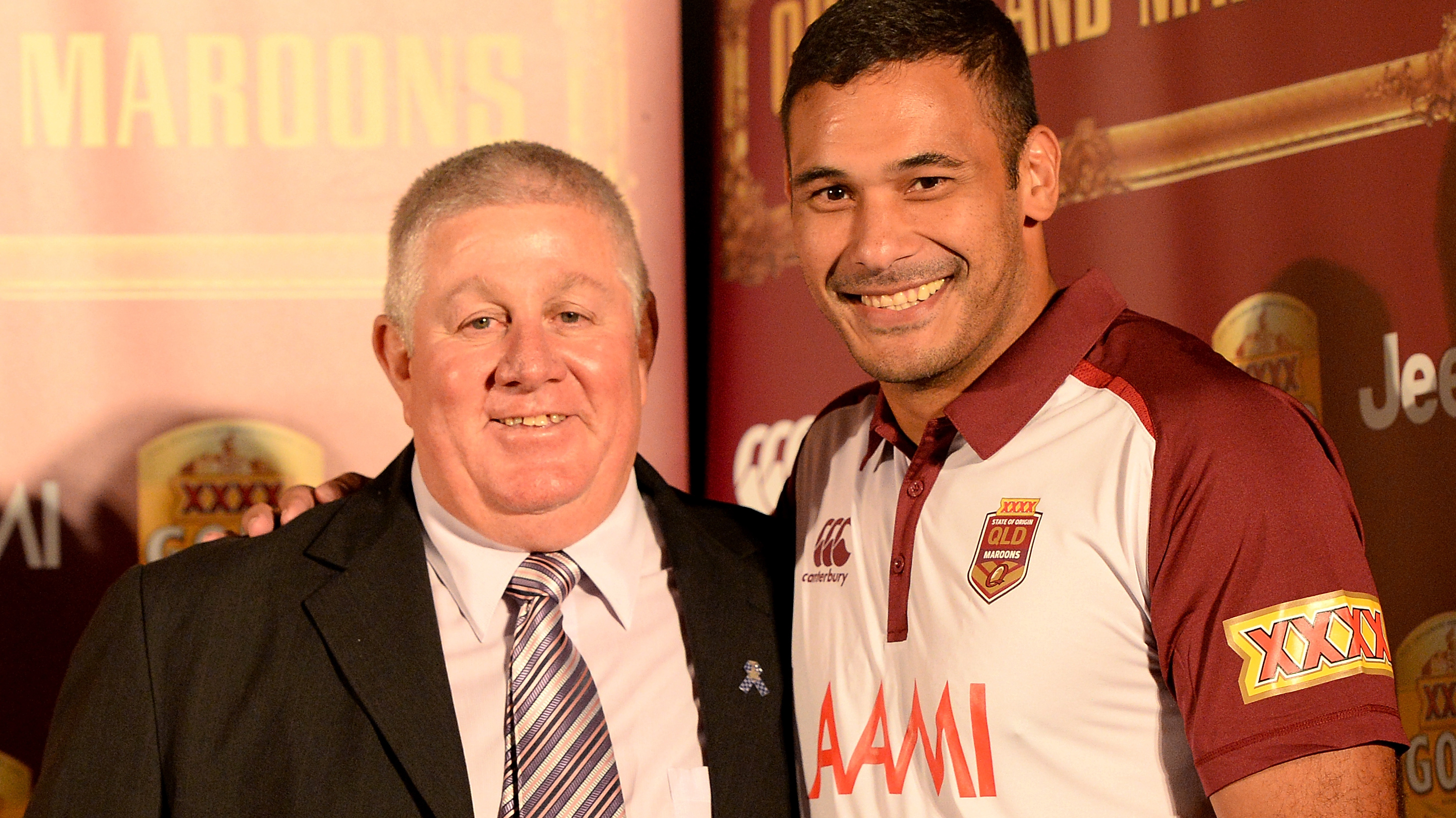 Chris 'Choppy' Close (left, pictured with Justin Hodges) is a Queensland icon.
