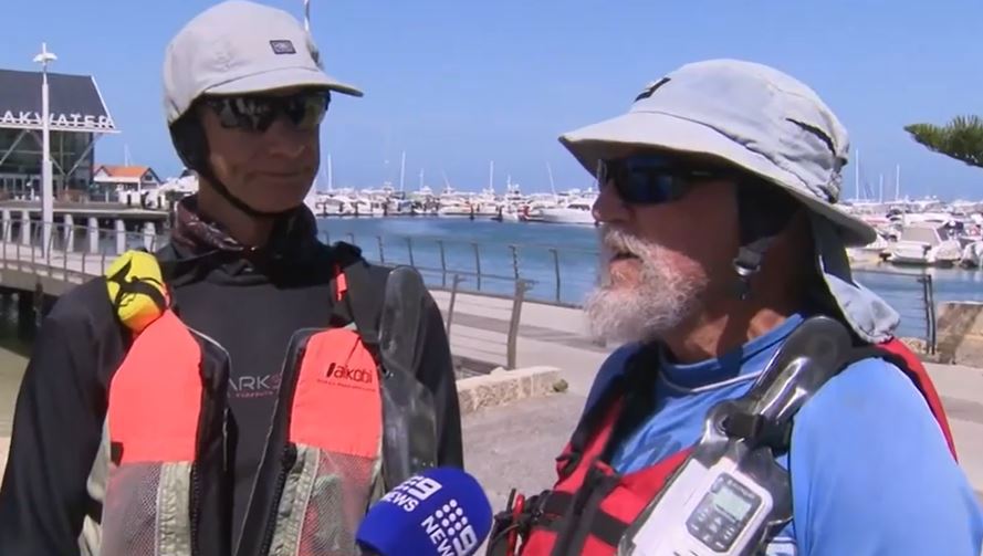 A group of Western Australian sea kayakers have come face-to-face with a five metre great white shark for the second time in four days.