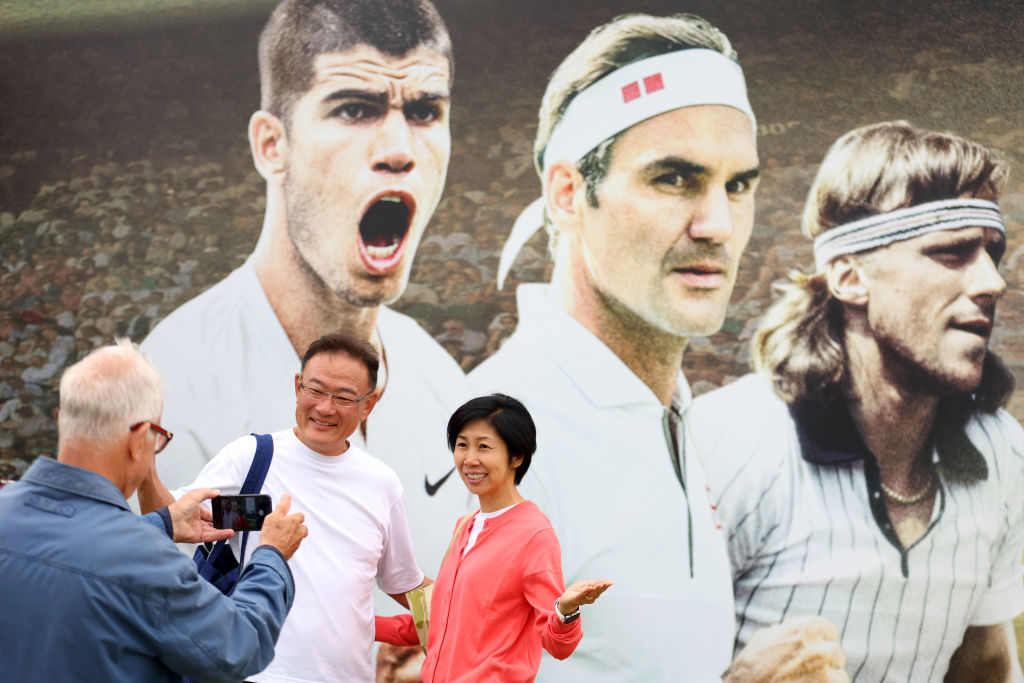 Carlos Alcaraz of Spain, Roger Federer of Switzerland and Bjorn Borg of Sweden.