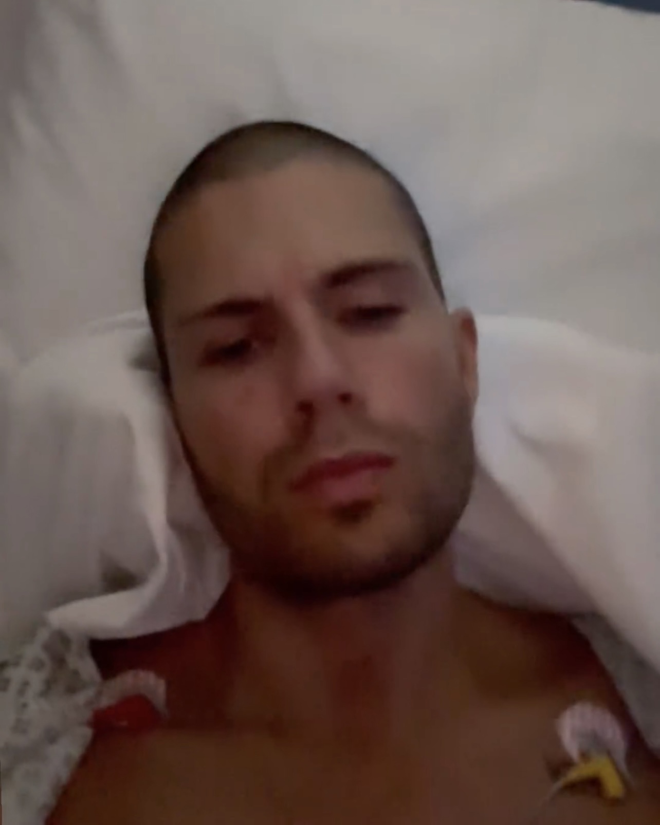 Max George from The Wanted reveals he's in hospital.