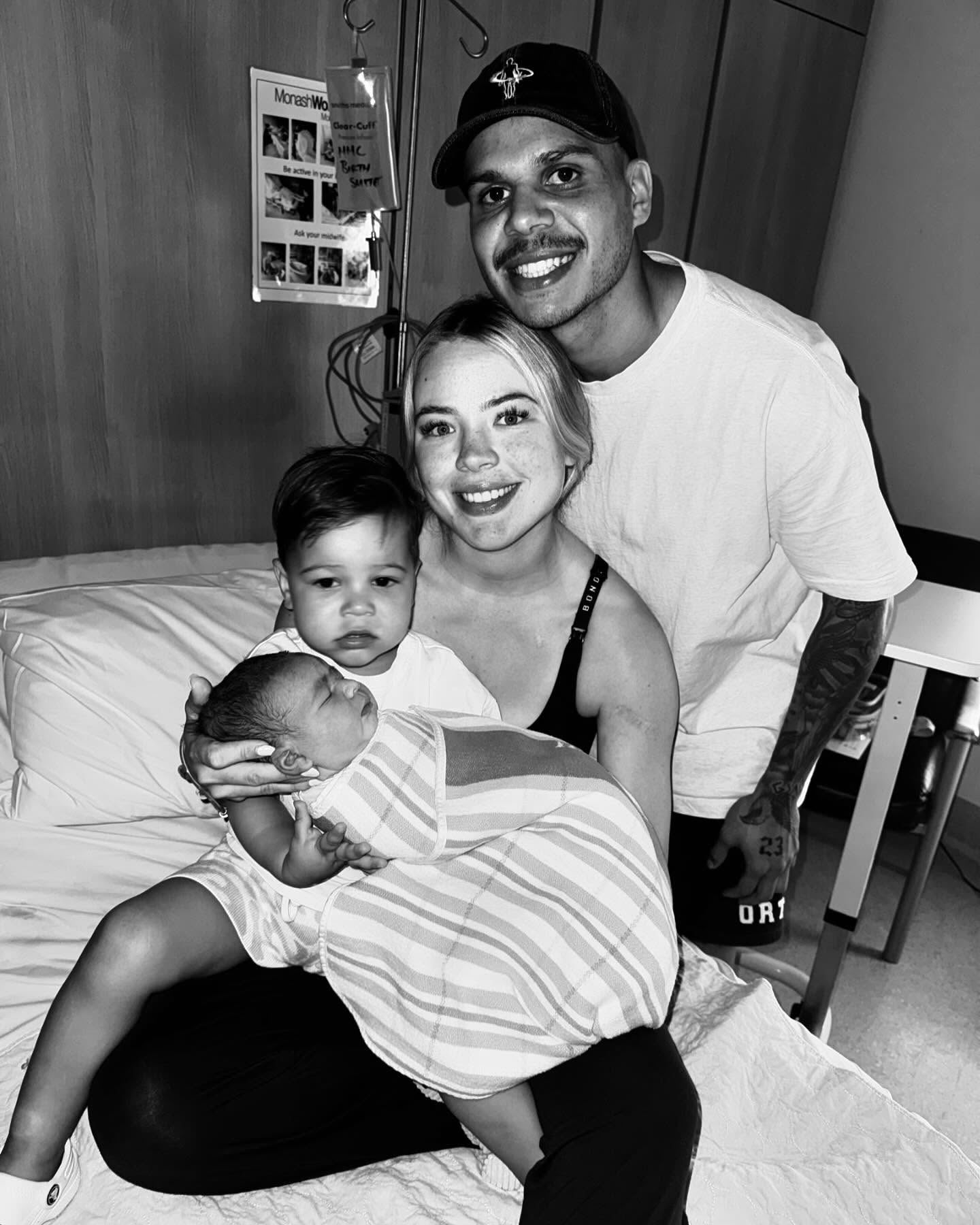 Georgia Devlin with partner Bobby Hill as they welcome their second child