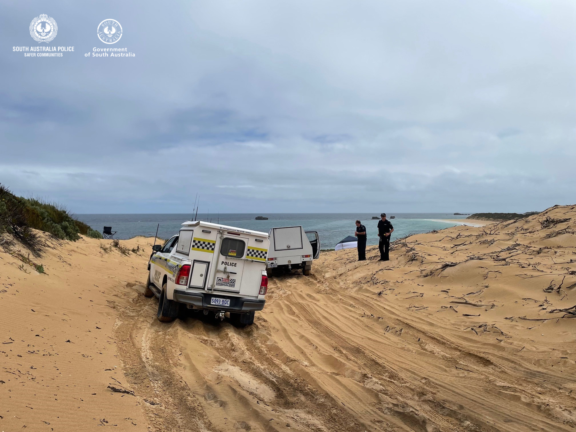 Human remains found in sand dunes in South Australia. 