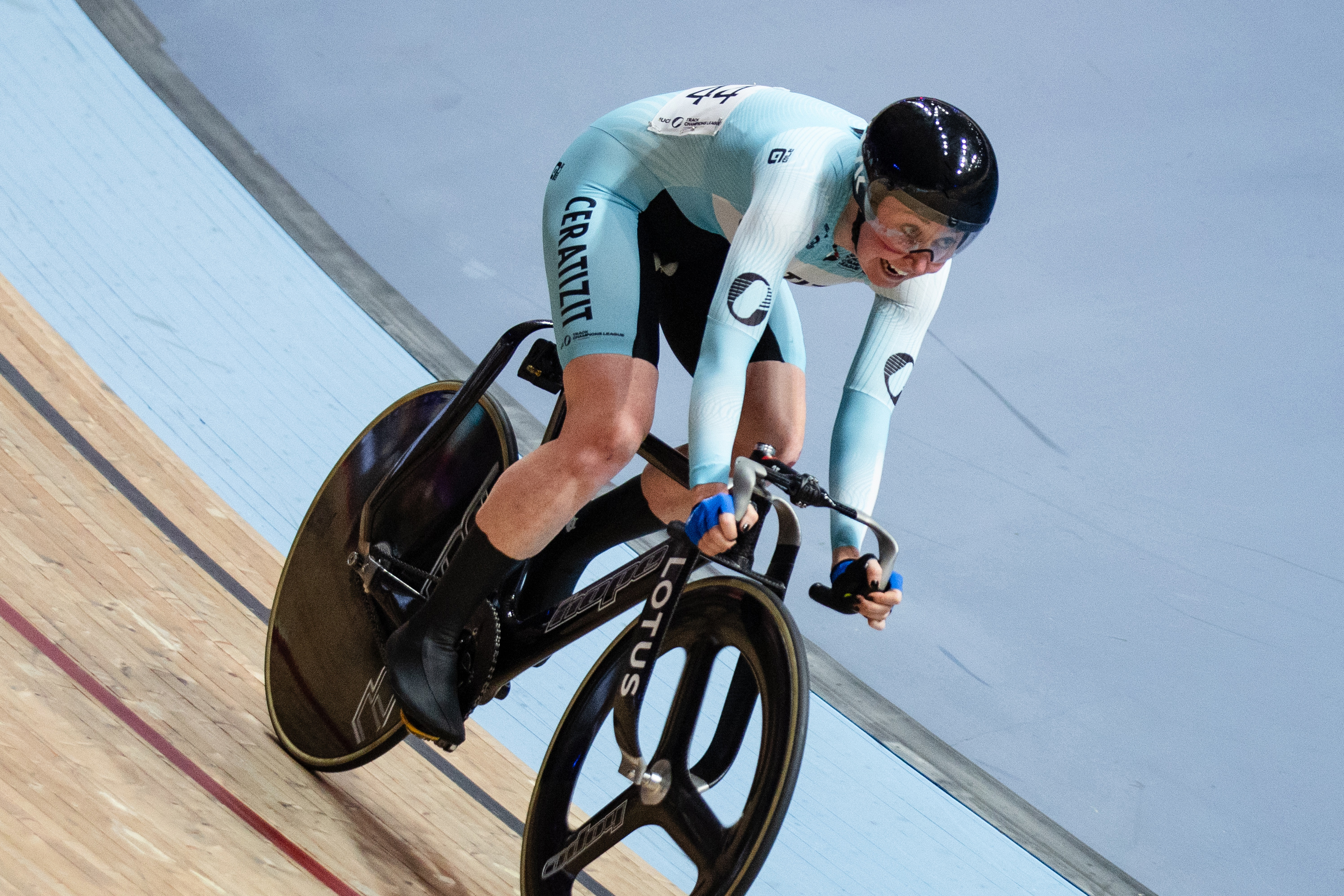 Katie Archibald of Great Britain competes in the Women Scratch during the UCI Track Champions League last year.