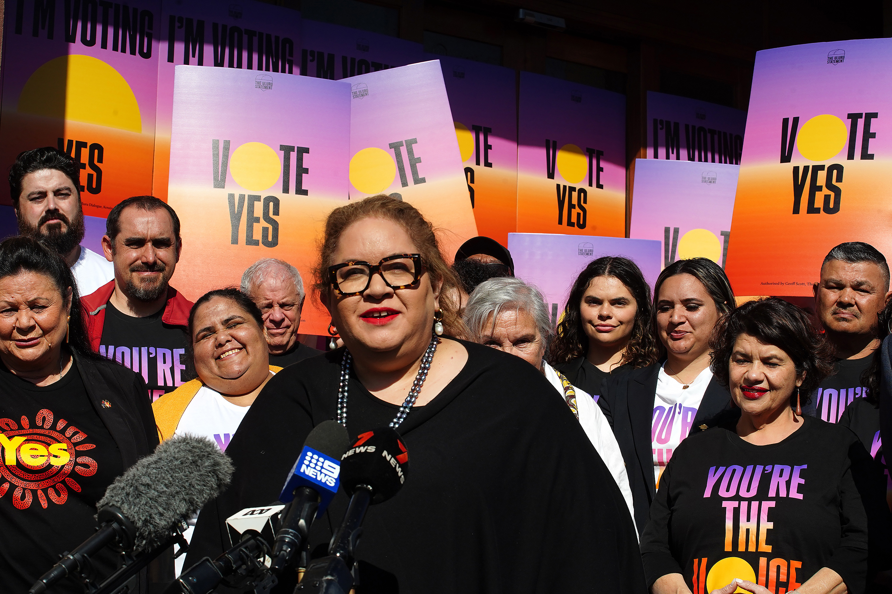 Professor Megan Davis at a press conference