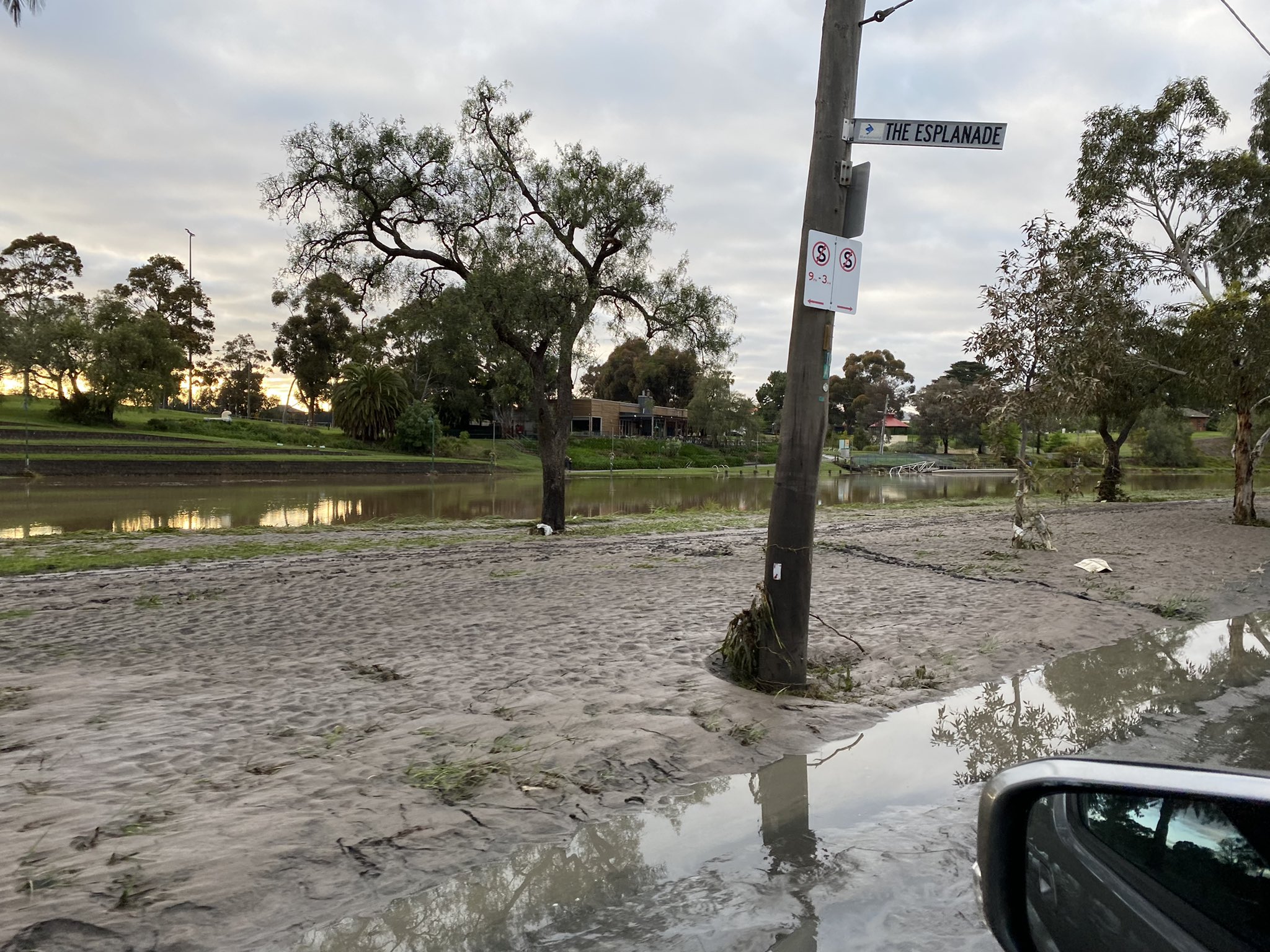 Damage from floods revealed in Maribyrnong, Victoria.