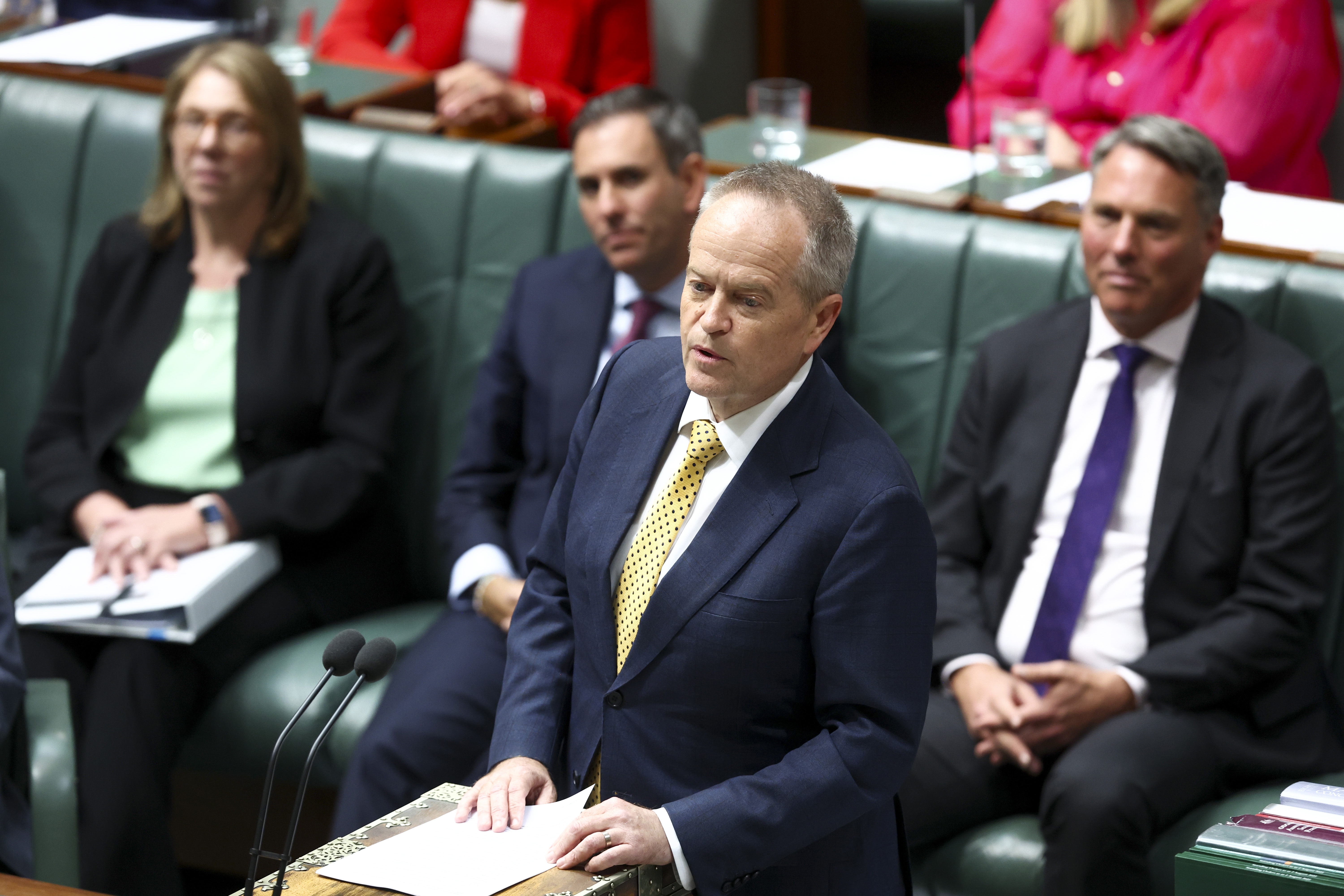 Minister for NDIS Bill Shorten delivers his valedictory speech in the House of Representatives at Parliament House in Canberra on November 21, 2024. fedpol Photo: Dominic Lorrimer