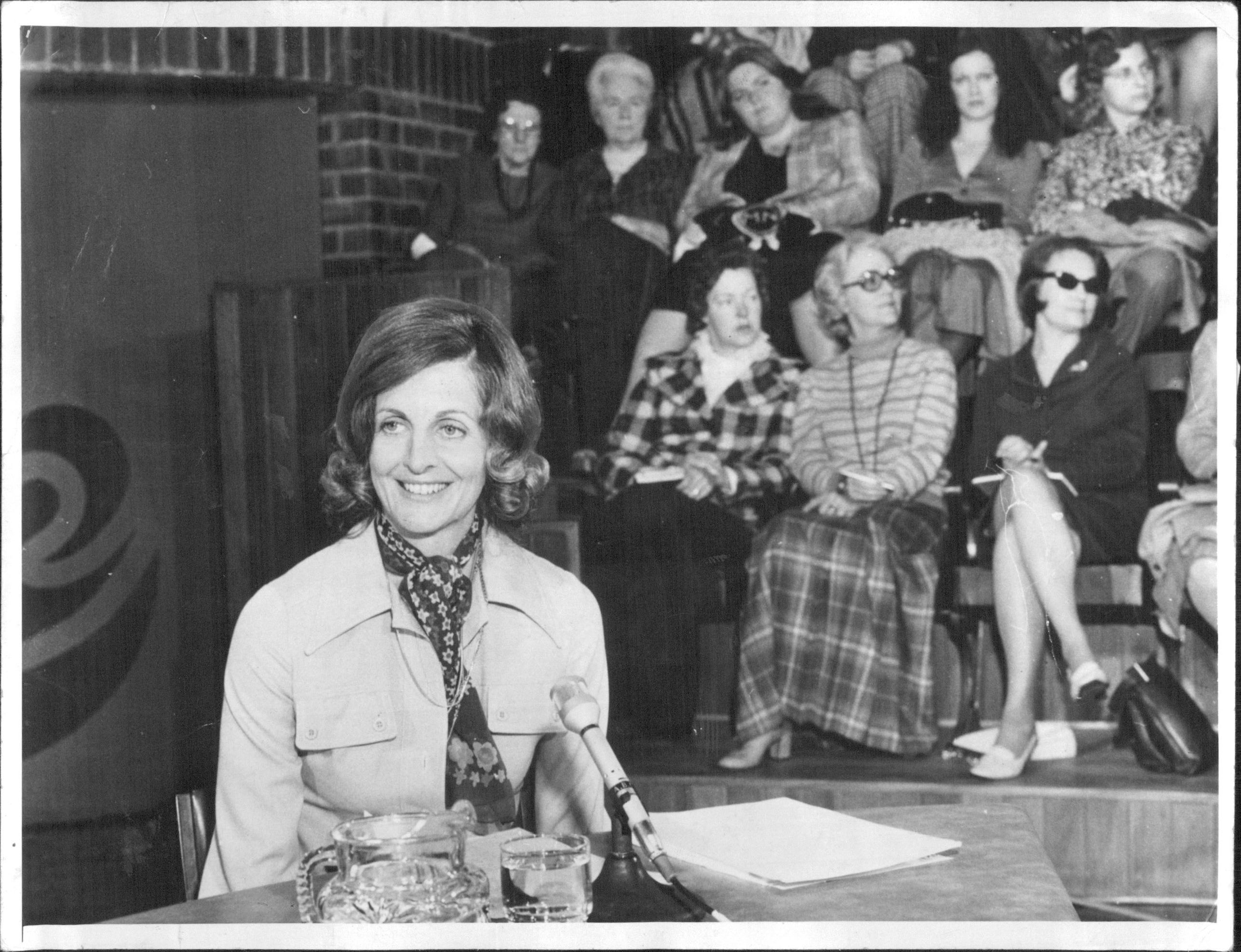 Caroline Jones chairs a debate between six women on aspects of the women's movement recorded, in Brisbane before an all-female audience.