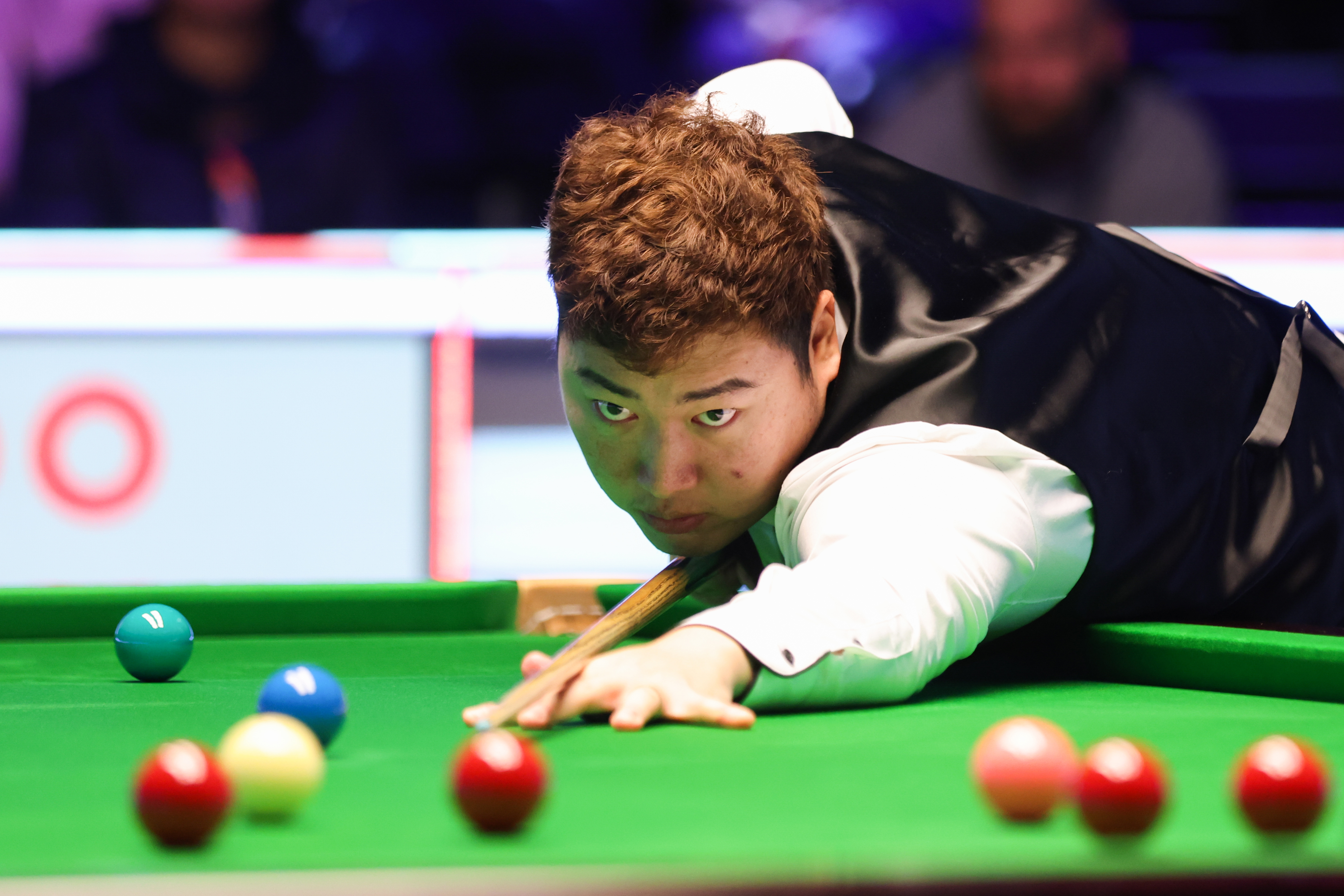 Chinas Yan Bingtao during day three of the Cazoo UK Snooker Championship at the York Barbican. Picture date: Monday November 14, 2022. (Photo by Isaac Parkin/PA Images via Getty Images)