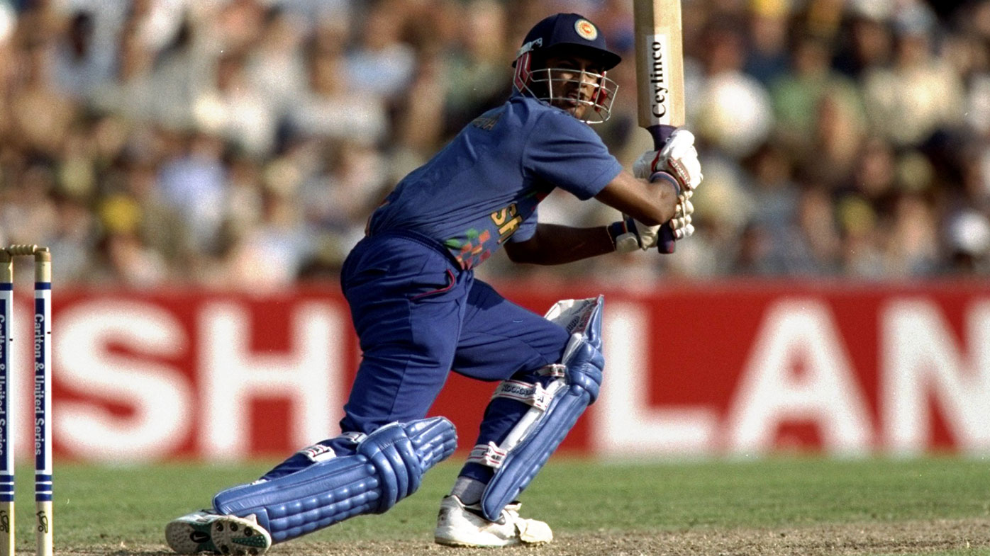 Roshan Mahanama in action for Sri Lanka.