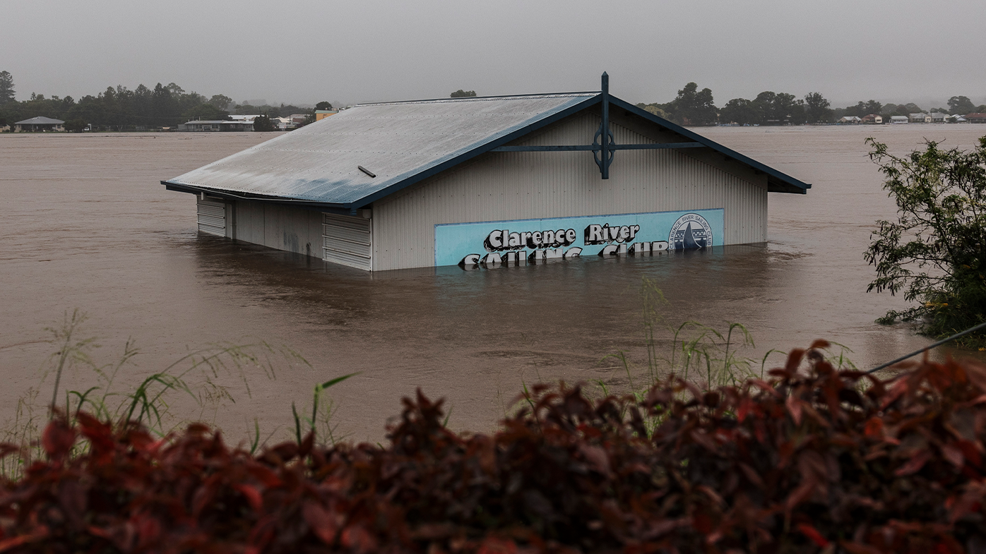 Clarence River Sailing Club in South Grafton was swallowed by floodwaters.