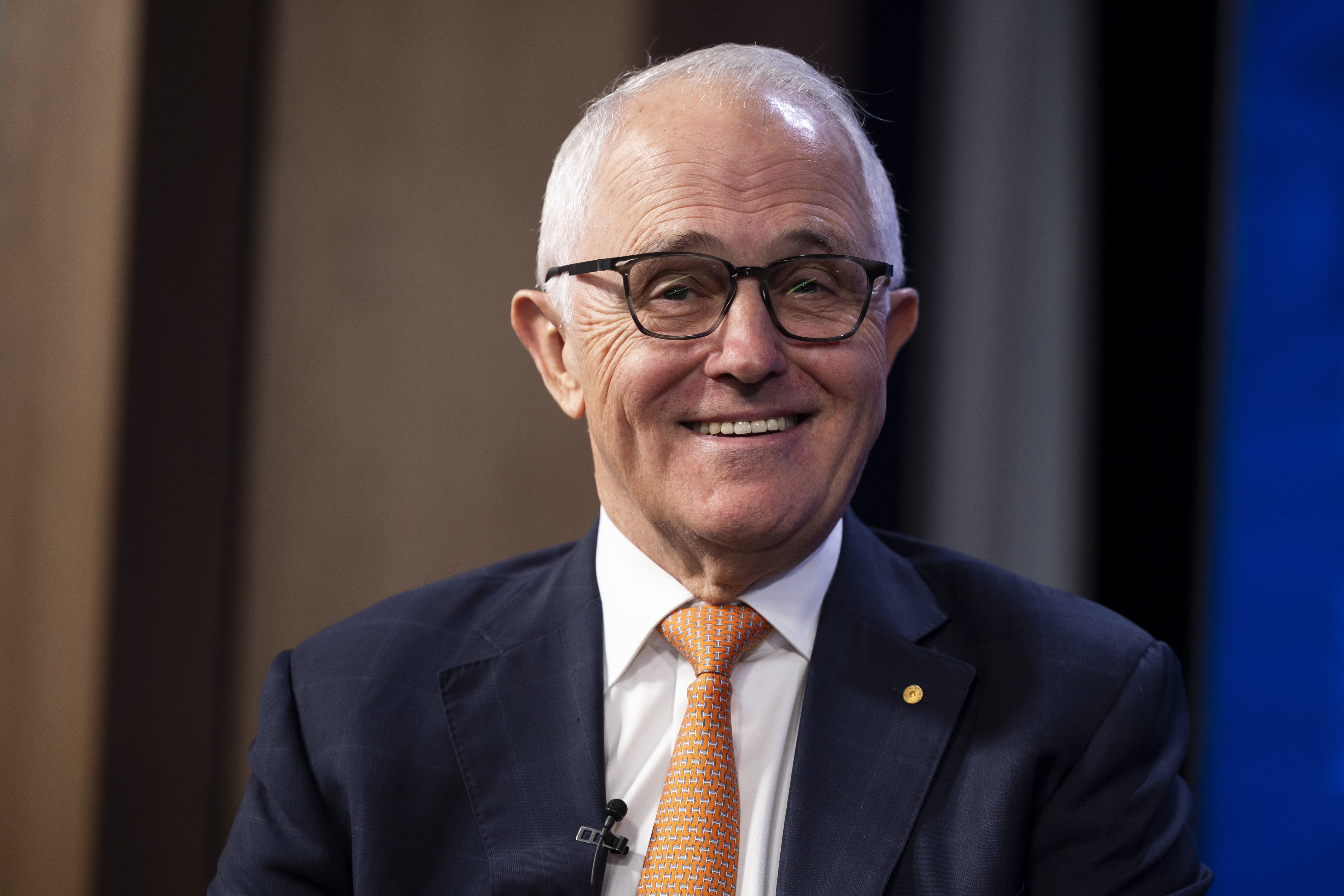Former Prime Minister Malcolm Turnbull during an address to the National Press Club of Australia, in Canberra on Wednesday 8 November 2023.