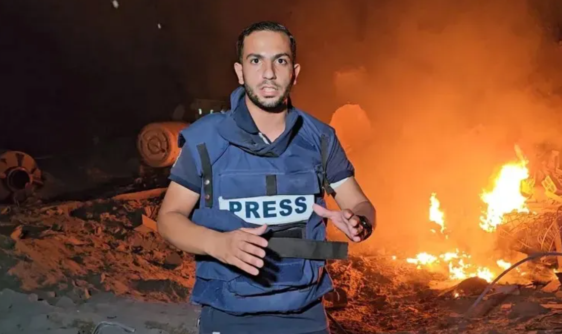 Al Jazeera reporter Anas al-Sharif in Gaza.