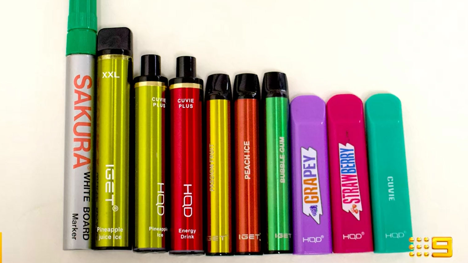 Colourful vapes with fruity flavours are being marketed to kids.