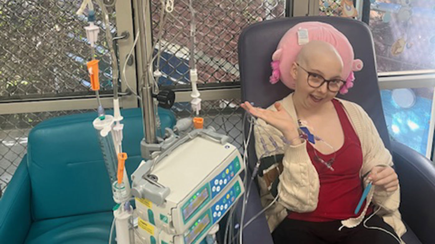Millie during cancer treatment.