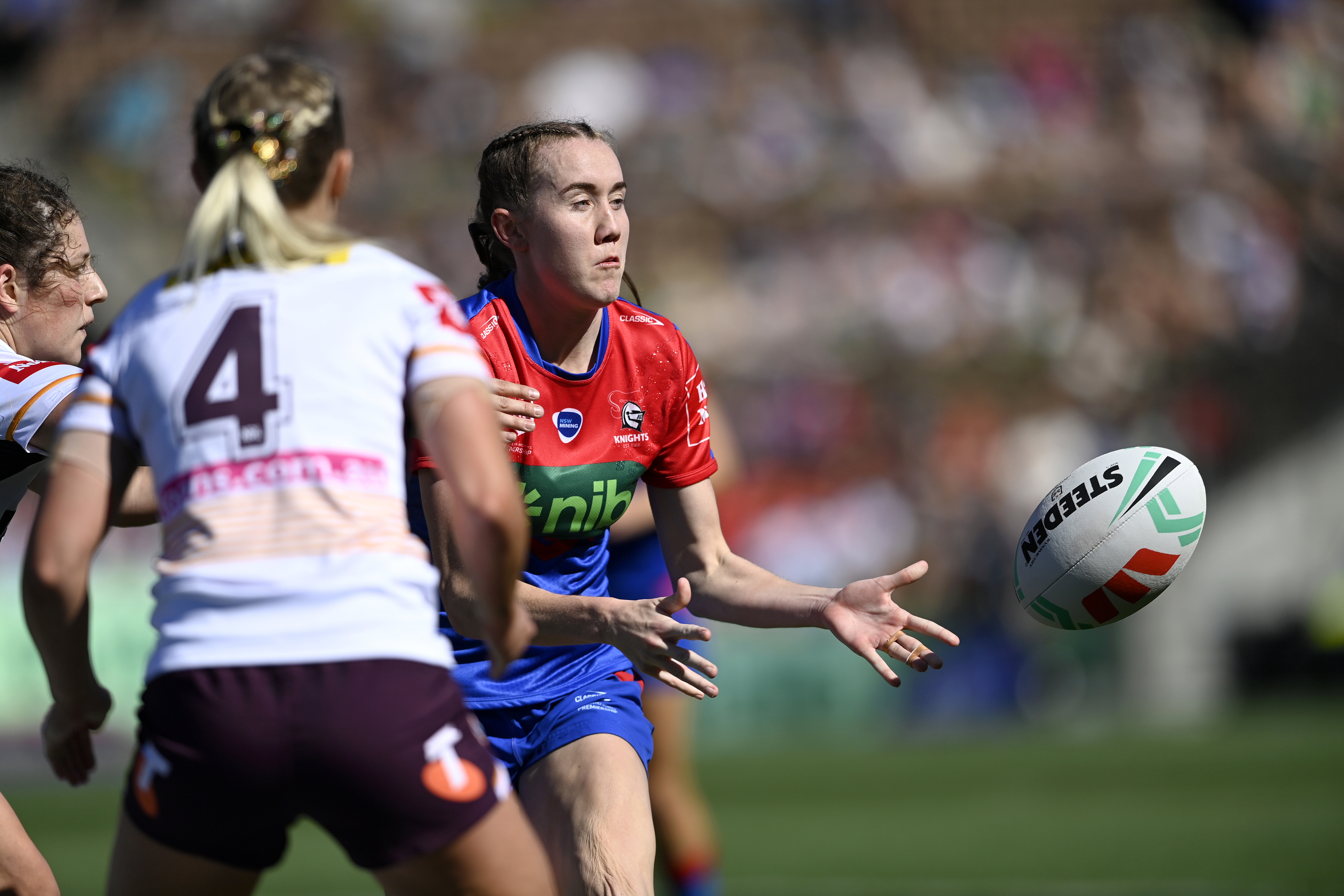 Tameka Upton in action during the Knights-Broncos finals clash.