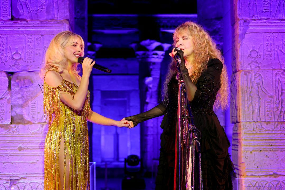 Sabrina Carpenter and Stevie Nicks perform onstage during the 2026 Met Gala