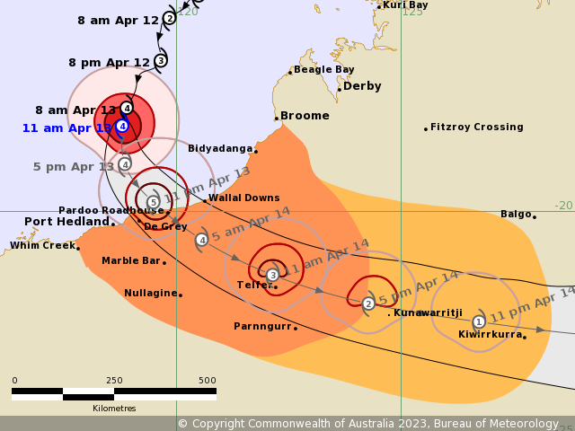 Cyclone Ilsa to become Category 5 in Western Australia.