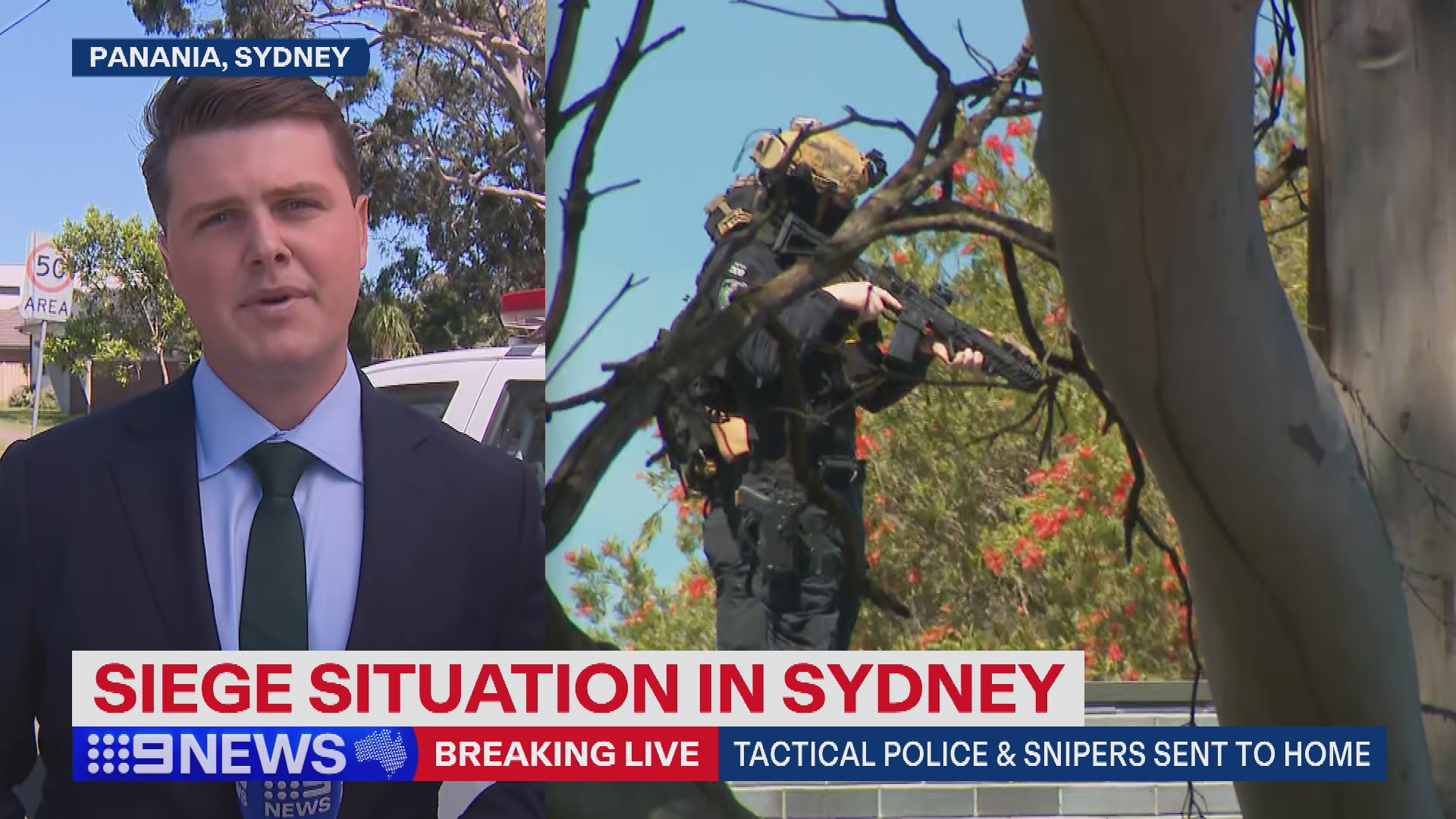 Police have concluded the police operation in Panania after determining the house was empty.