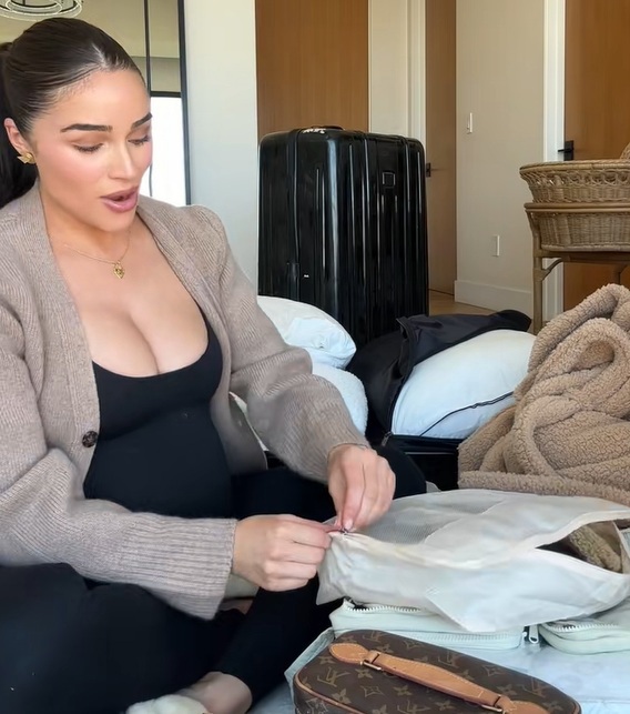 Olivia Culpo former miss universe roasted for contents of her hospital bag ahead of the birth of daughter colette 
